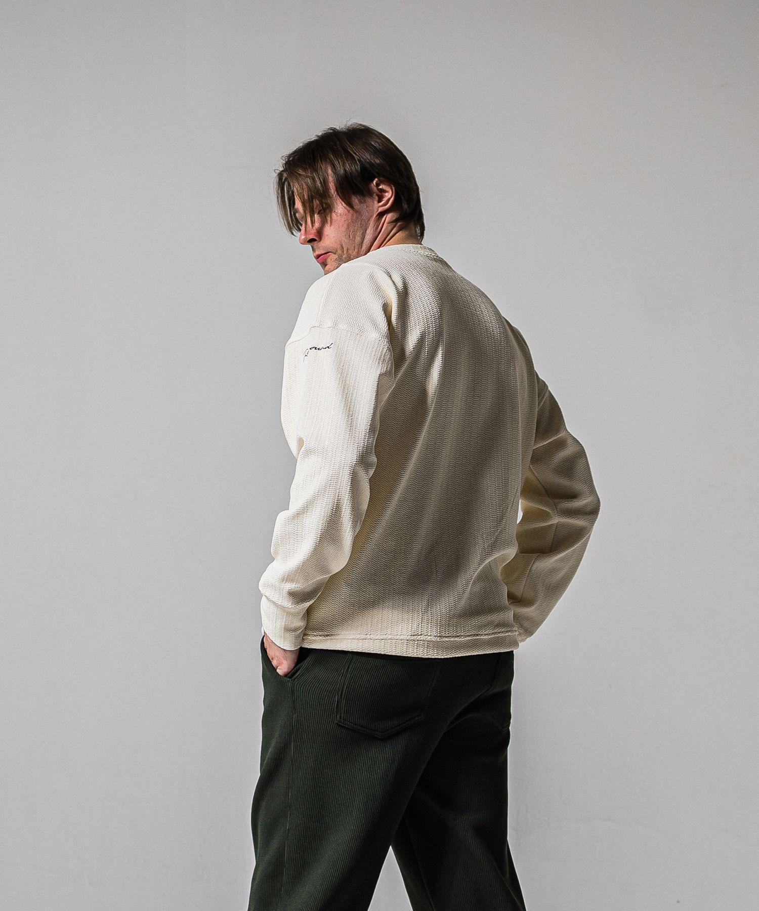 BLISTER TRAINER / RC39-C-004 / ブリスターニットトレーナー / オフホワイト (1月中旬入荷予定)