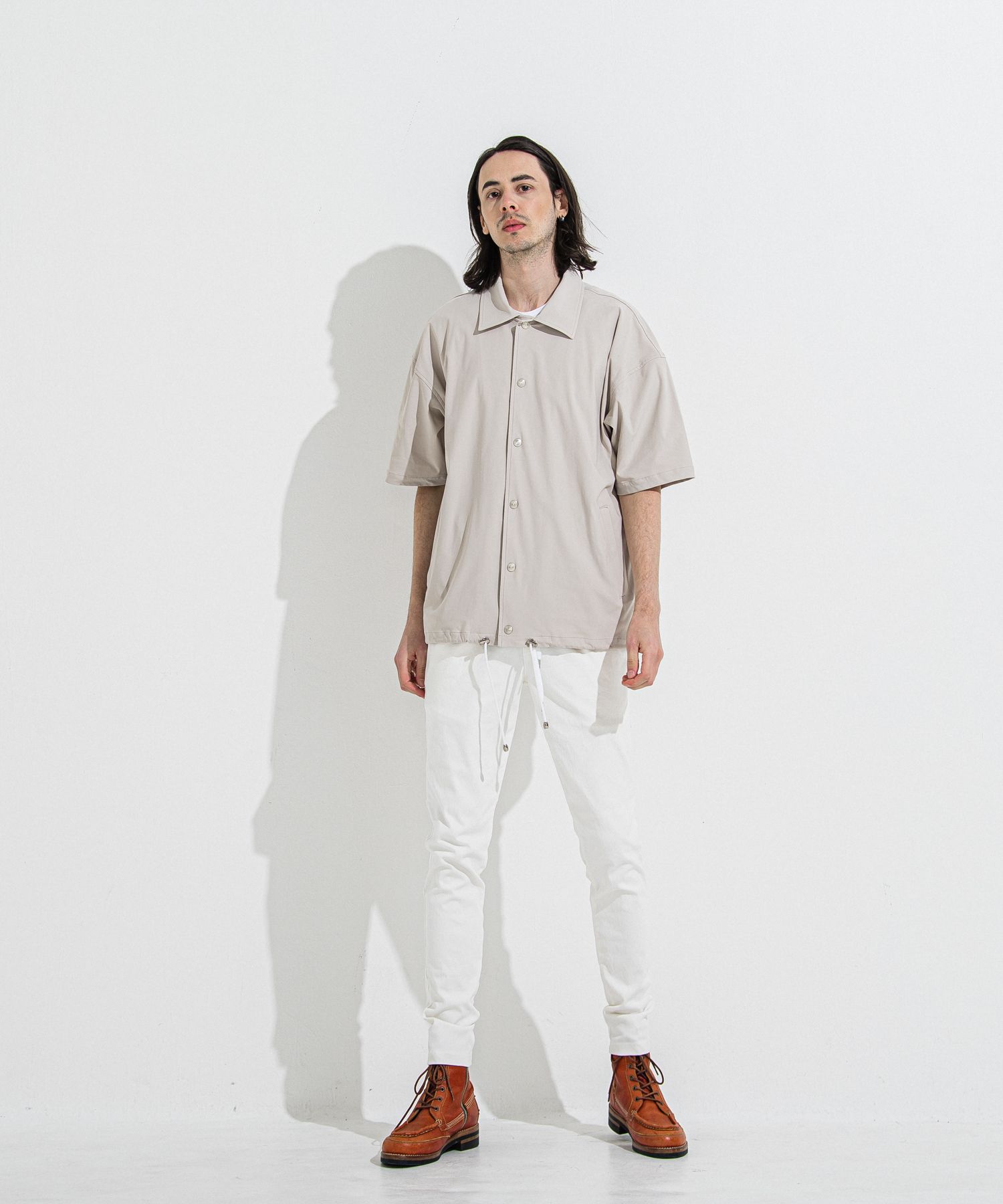 DENIM JERSEY CHRIS EASY TUCK PT / RC36-ST-016TD / ライトオンスデニムジャージイージータックパンツ / ホワイト