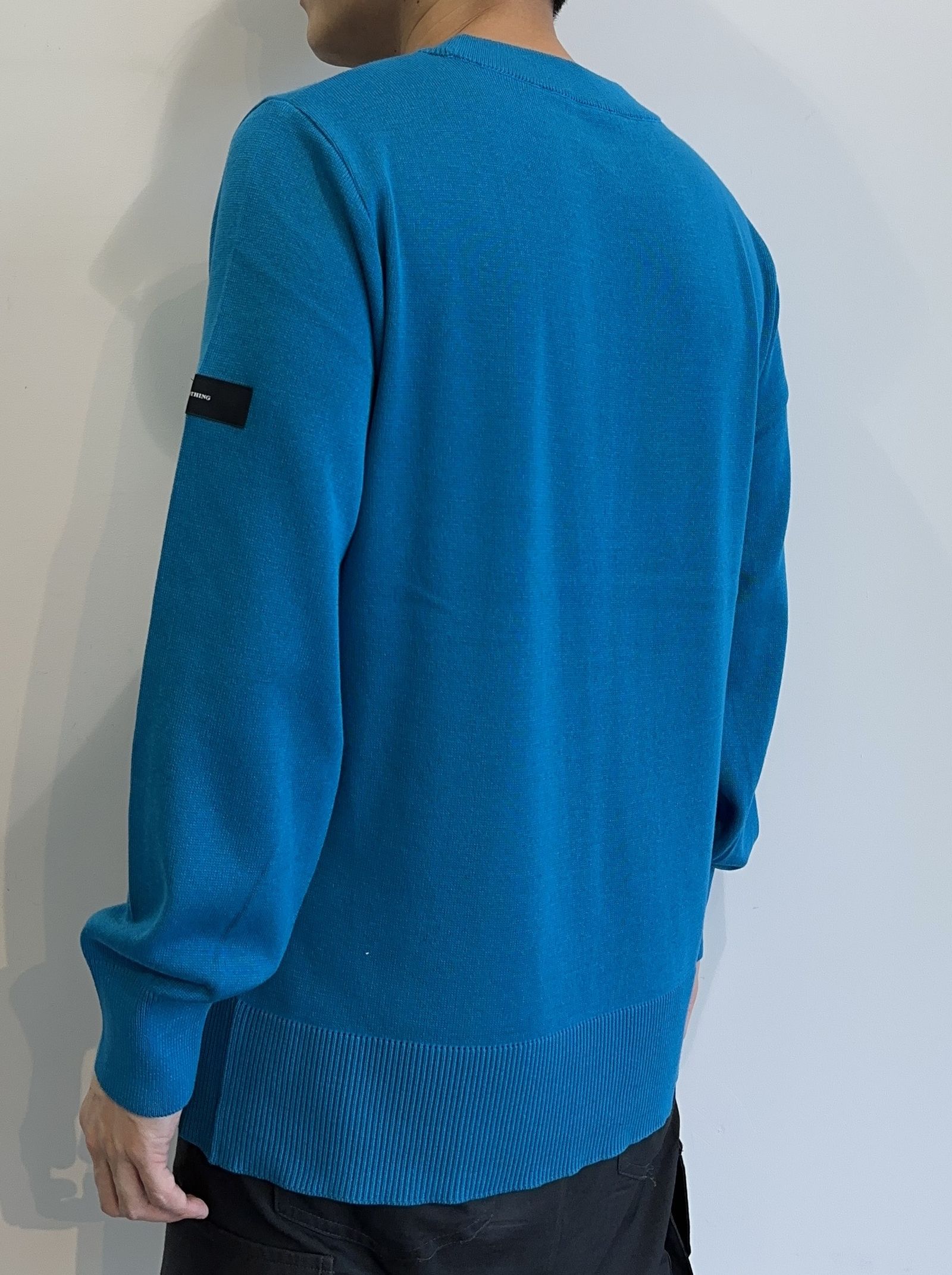 SILK KNT LONG SLEEVE / RC29-K-001 / 無地コットンニット / ブルー