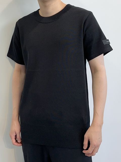 SILK HALF KNT / RC28-K-001 / 無地半袖サマーニット / ブラック