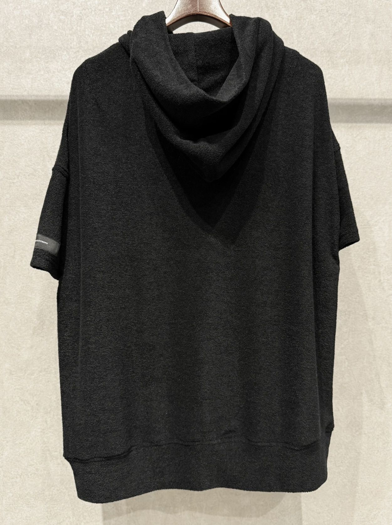 PILE HALF HOODIE / RC40-C-003 / パイル半袖パーカー / ブラック