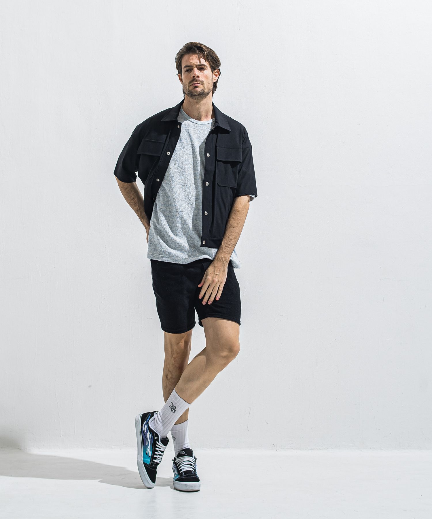 PILE OVER TEE / RC40-T-002 / パイルポケットビッグTシャツ / サックス (4月中旬入荷予定)