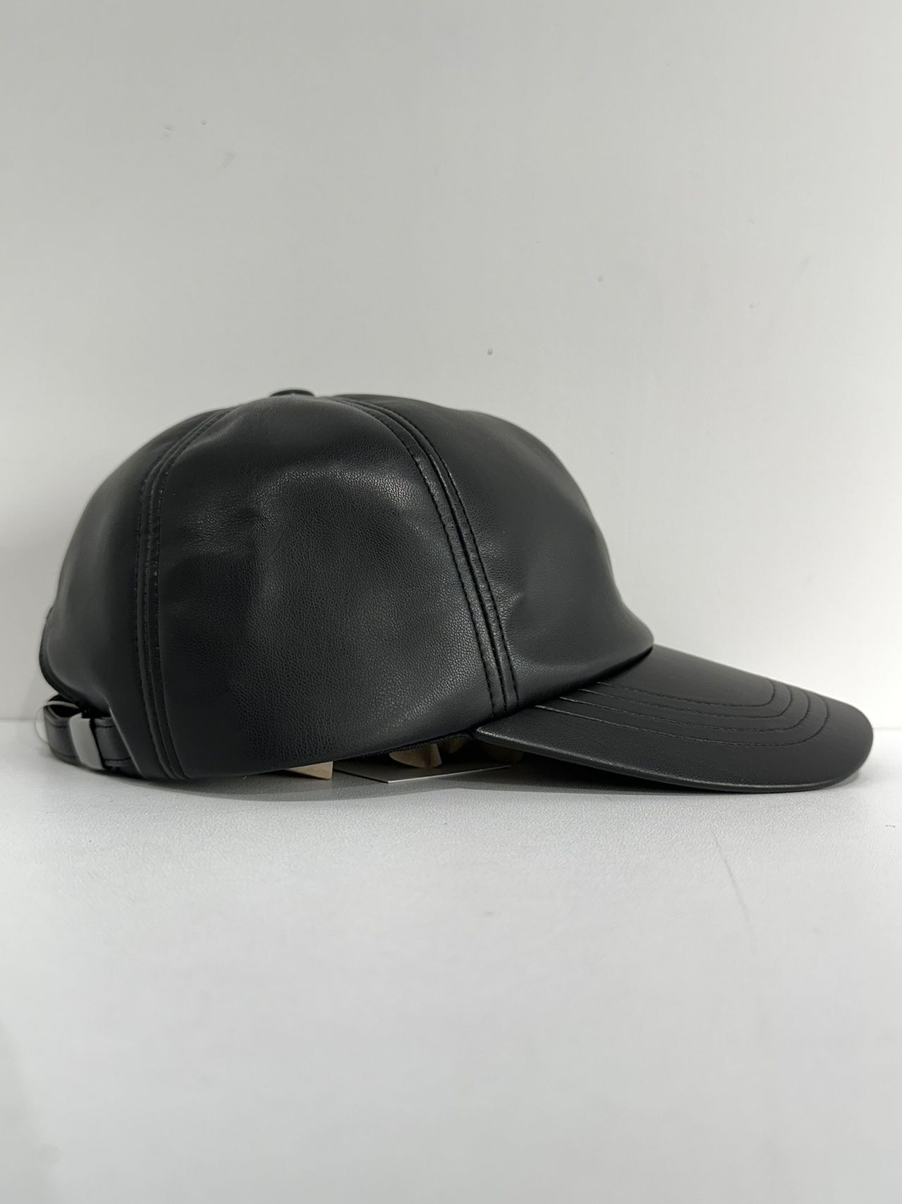 LEATHER LOW CAP / RC34-CAP-002 / エコレザーローキャップ / ブラック