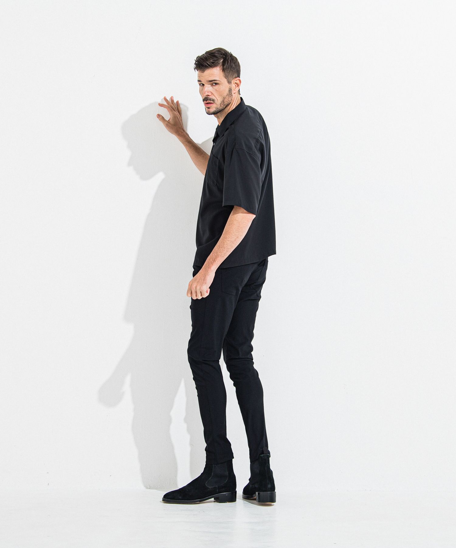 CHRIS EASY TUCK  PANTS / RC36-ST-016T / ナイロンイージータックパンツ / ブラック