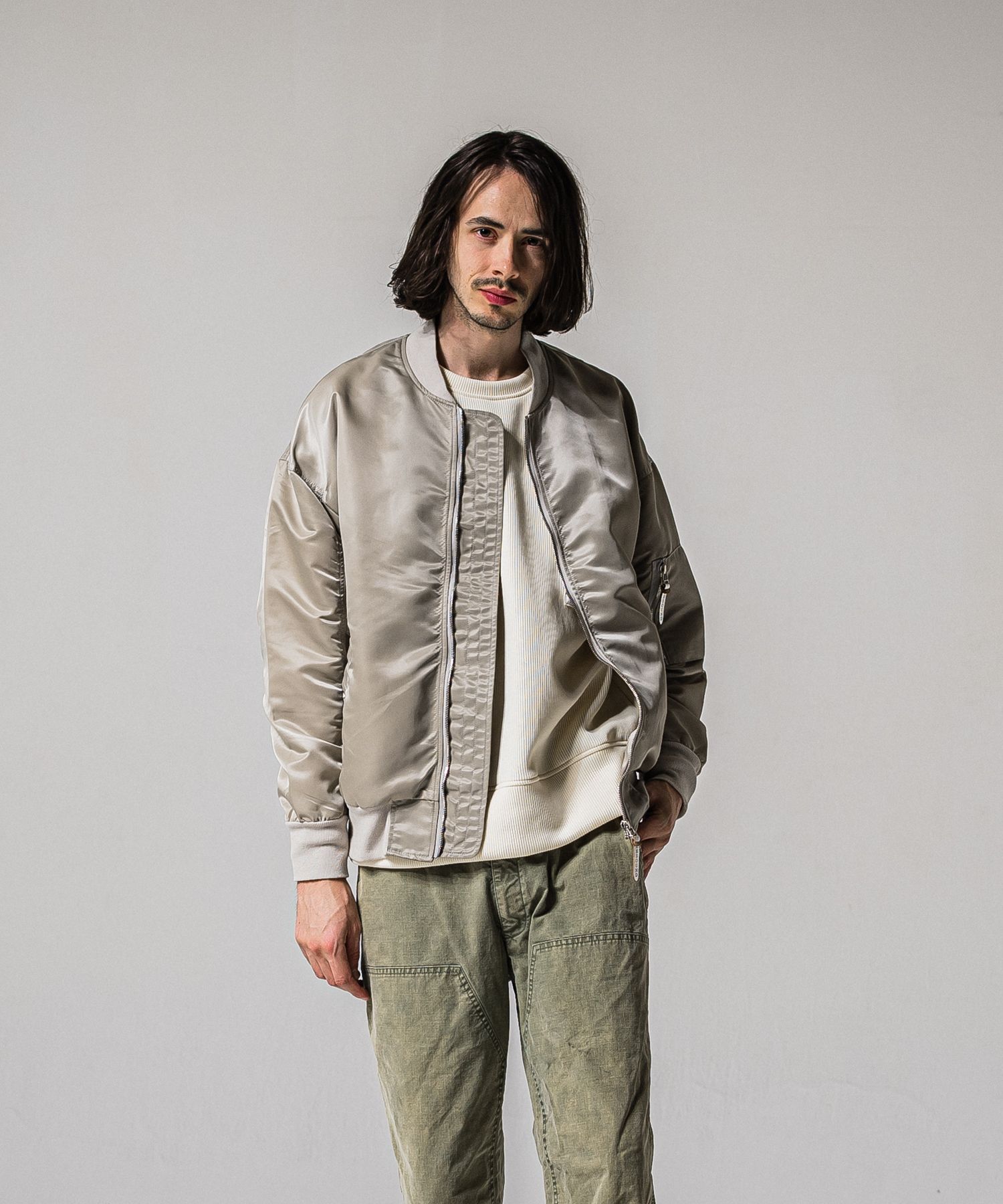 LIGHT DAVID JACKET / RC39-JK-002 / ナイロンライトMA-1 / ナイロングレージュ (2月下旬入荷予定)