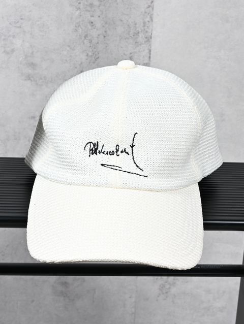 SIGN STRAW MESH CAP / DP1-CAP-001 / ストローメッシュローキャップ / ホワイト (3月上旬入荷予定)