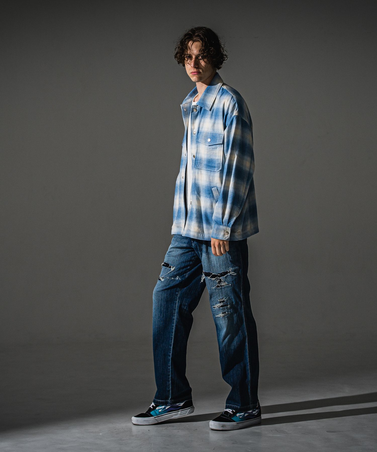 KNT HENRY / RC41-C-001 / コットンニットヘンリーネックロングTシャツ / ホワイト (9月上旬入荷予定)