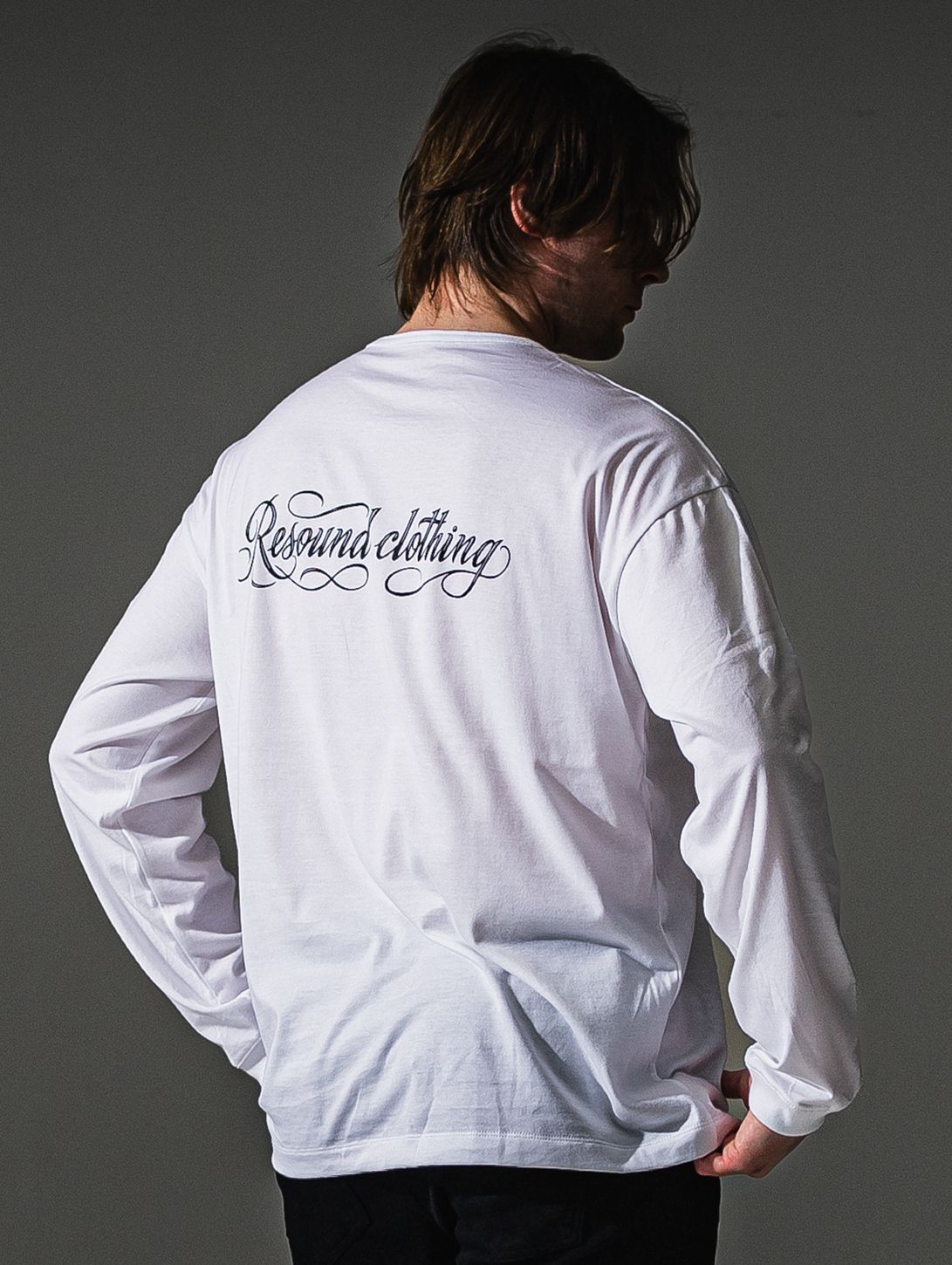 PIN ST RC OVER LONGSLEEVE TEE / RC41-T-003 / オーバーサイズ長袖バックロゴTシャツ / ホワイト (7月中旬入荷予定)