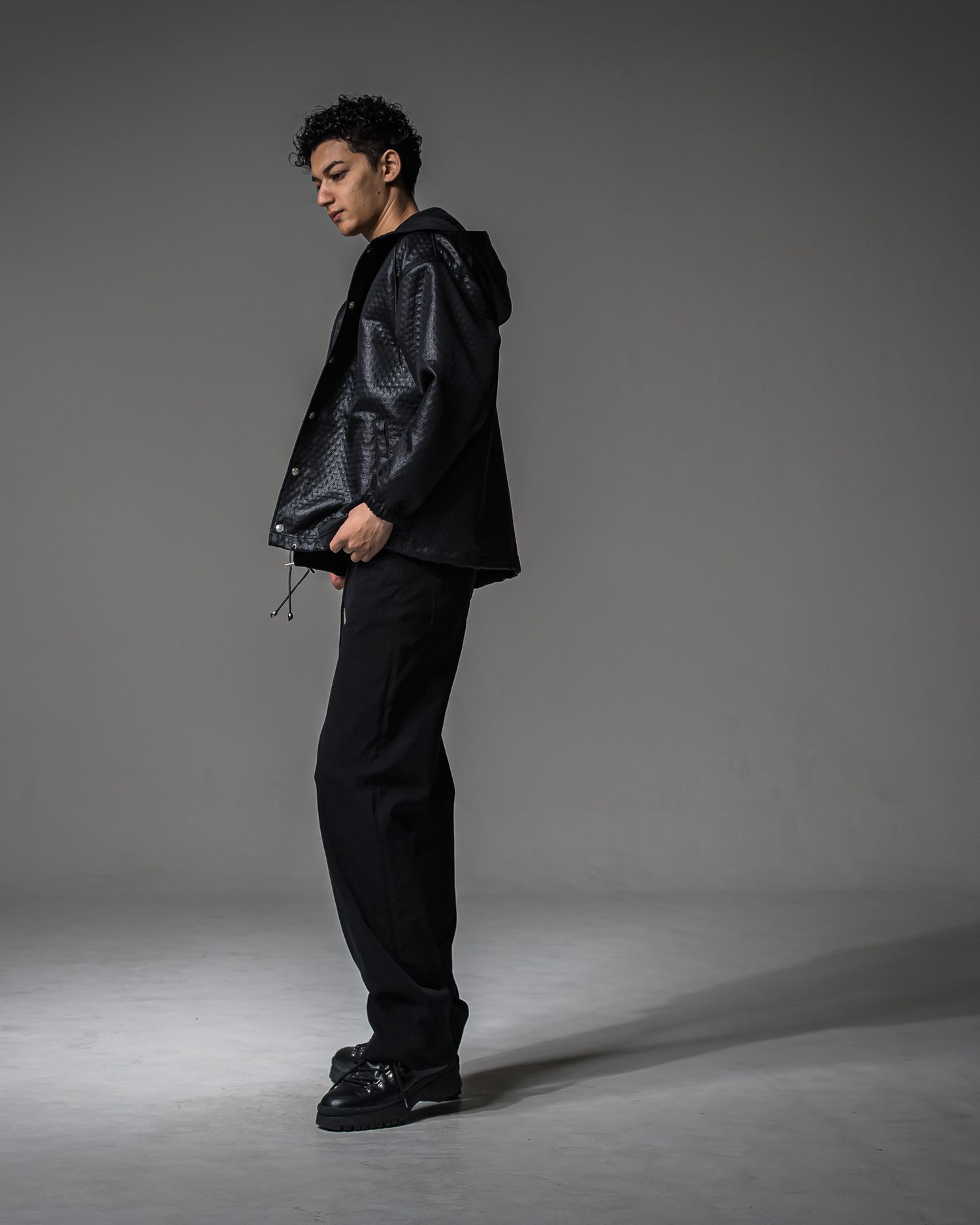 KING DENIM JERSEY / BASIC-ST-005 / デニムジャージ バギーワイドパンツ / ブラック