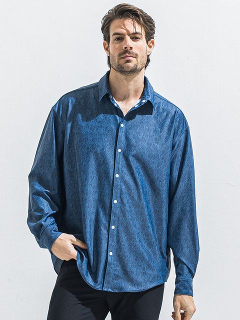 RUSH JACK SHIRTS / RC40-SH-001 / オーバーサイズラッシュガードシャツ / ダークインディゴ (5月中旬入荷予定)