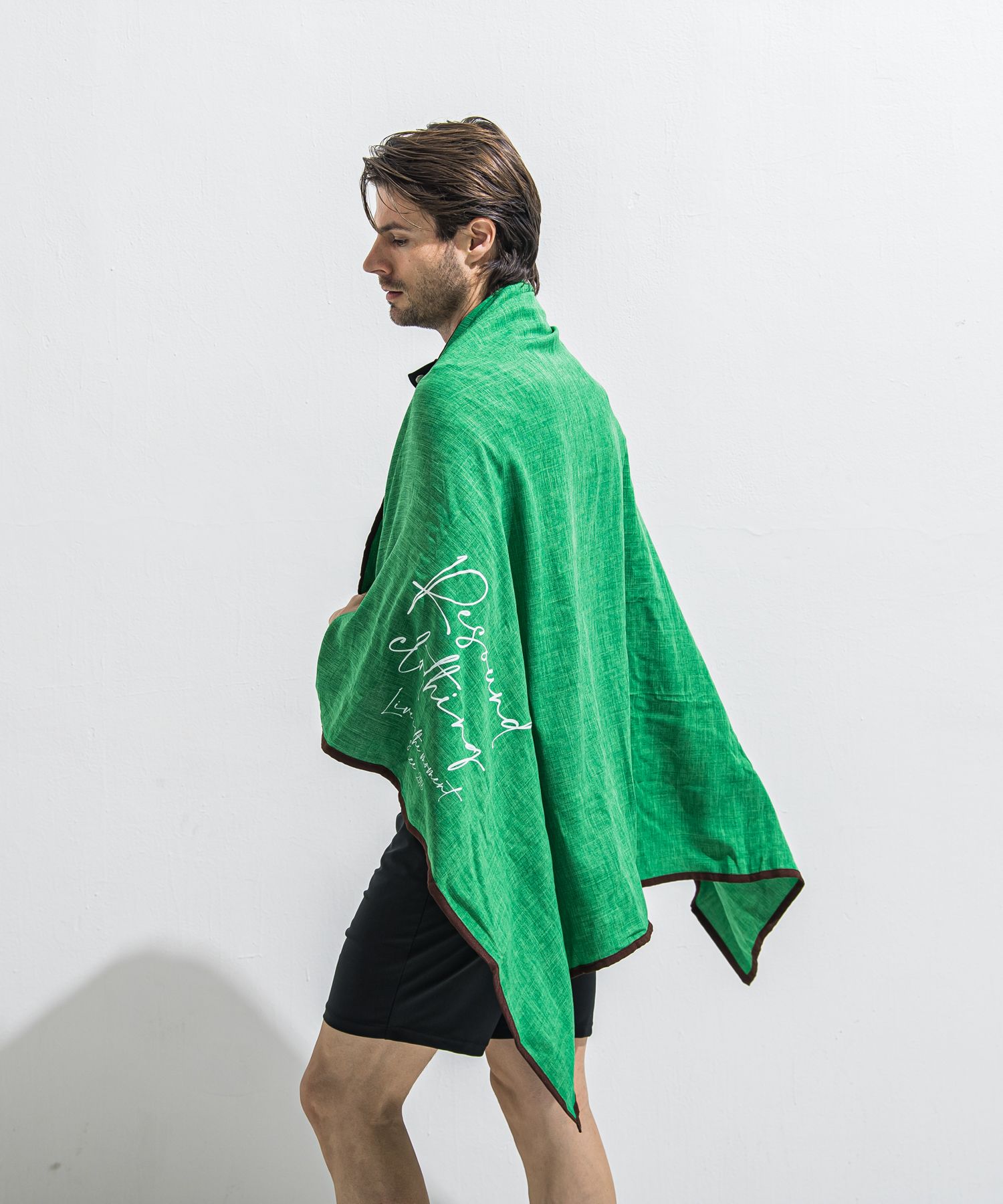 「Lagu×RESOUND」 BLANKET & ECOBAG / RL-BLBAG-1 / ブランケット&ショルダーエコバッグ / グリーン