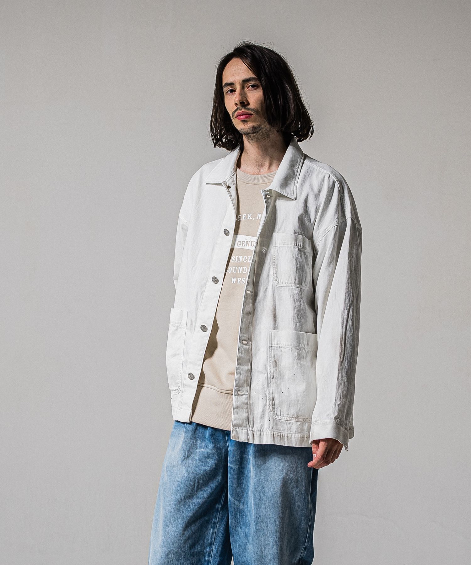 RC CAVER ALL / RC39-JK-004 / デニムカバーオール / ホワイト (2月中旬入荷予定)