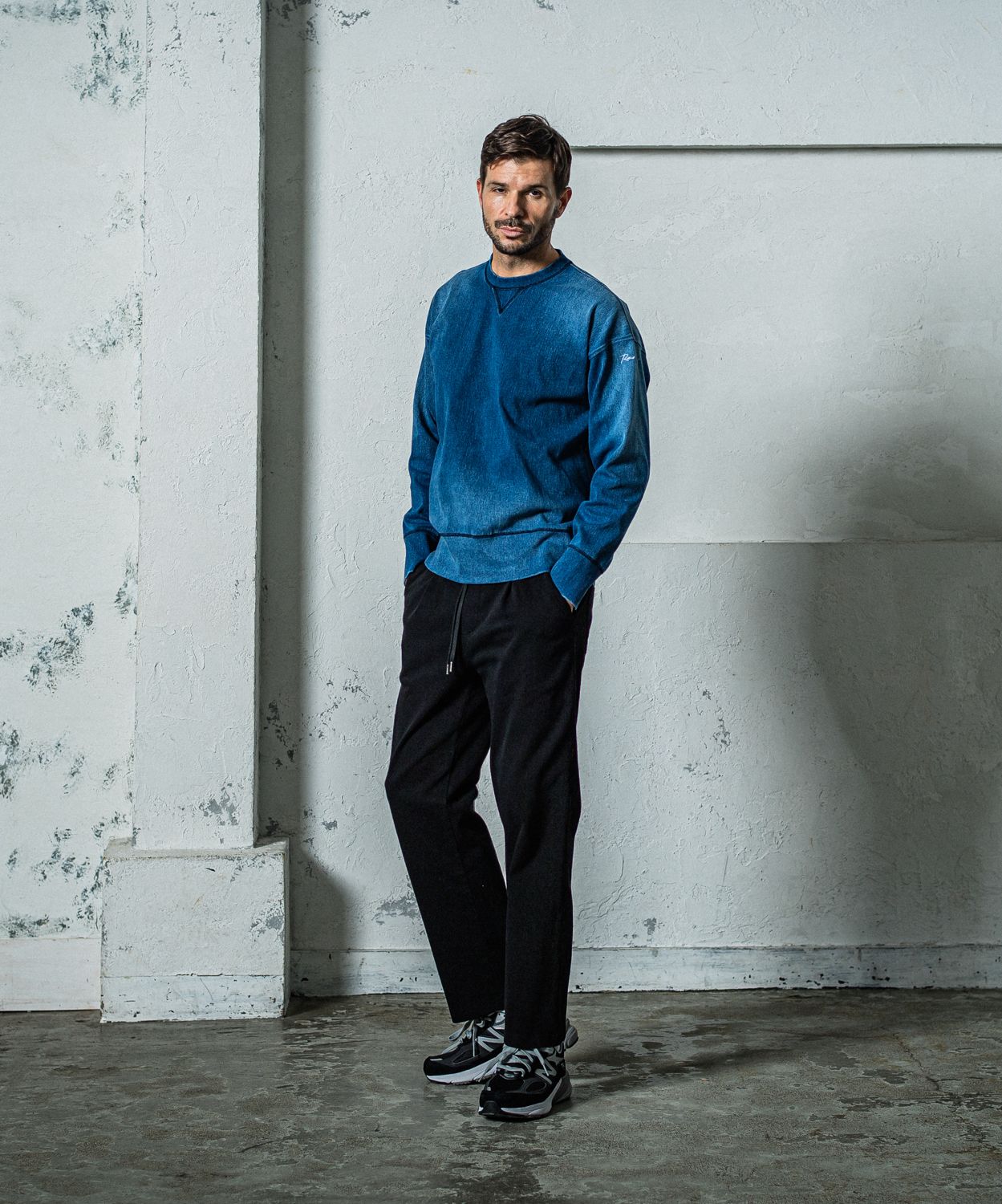 EX DENIM JERSEY WIDE PT / RC35-ST-016WTD / デニムジャージワイドパンツ / ブラック