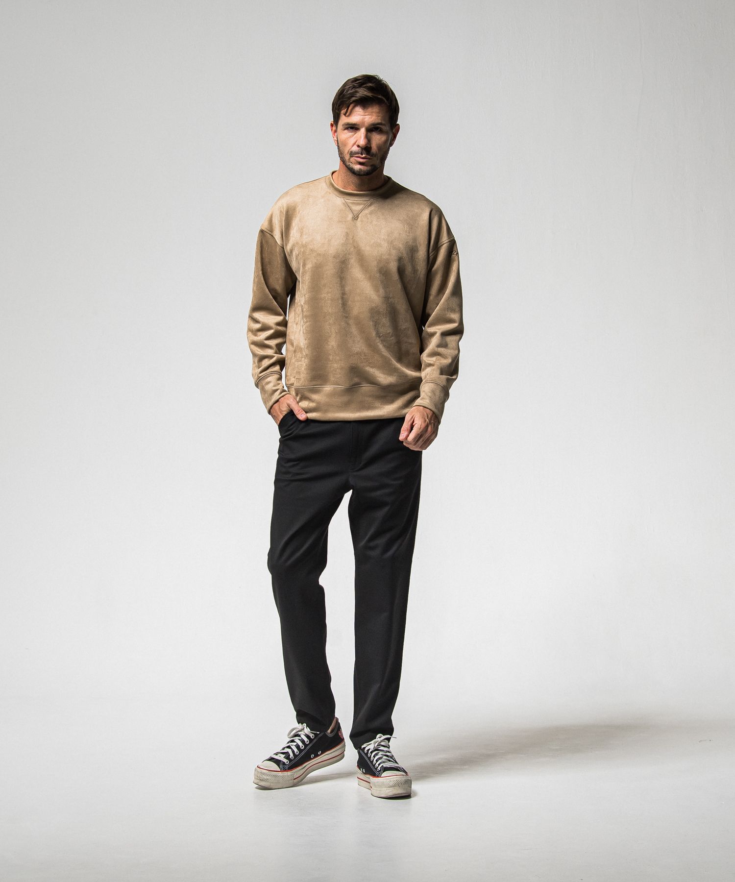 SUEDE DROP TRAINER / RC38-C-005 / スエードトレーナー / ブラウン (1月上旬入荷予定)
