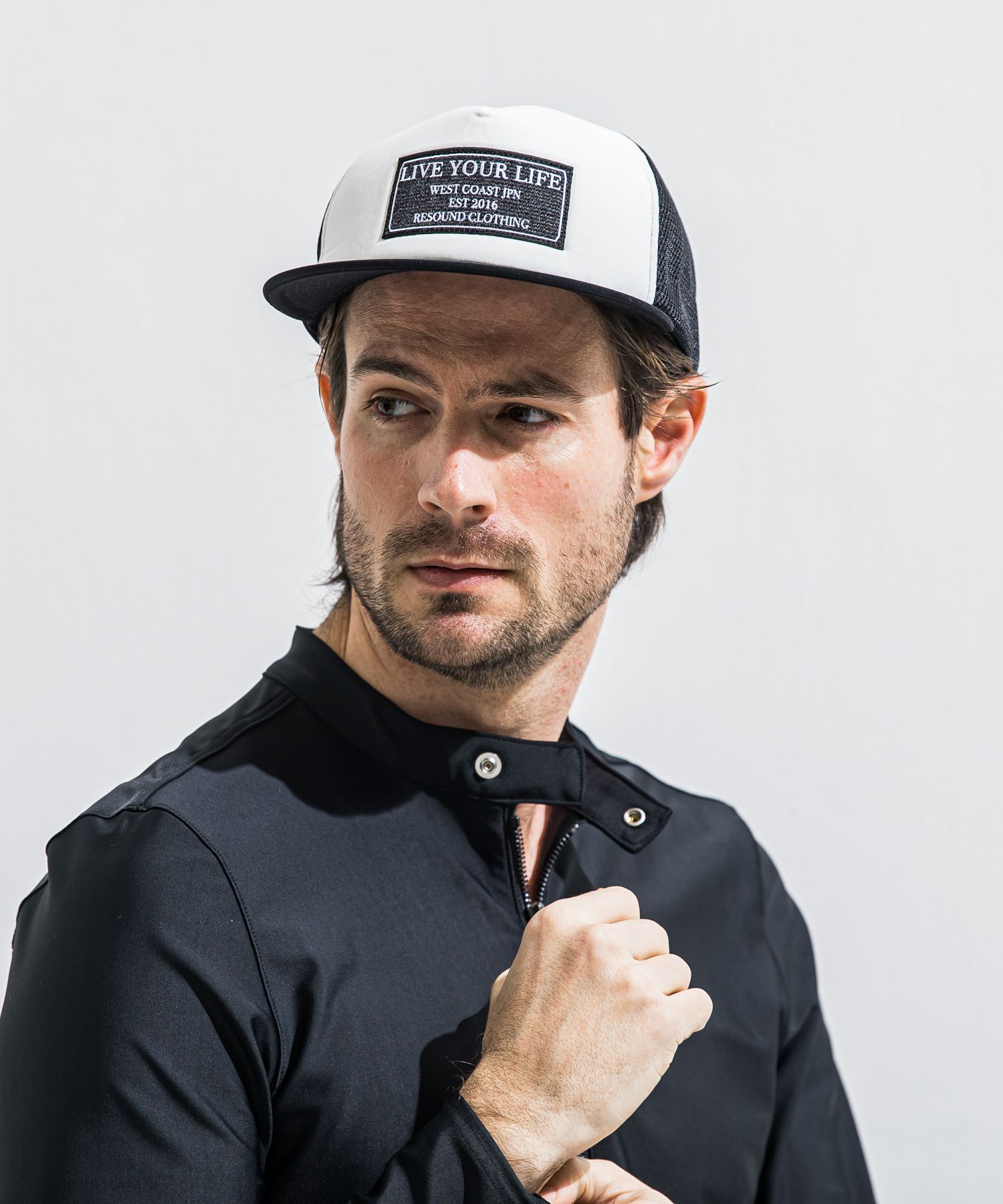 LIVE MESH CAP / RC40-CAP-001 / ロゴワッペンメッシュキャップ / ブラック×ホワイト (5月上旬入荷予定)