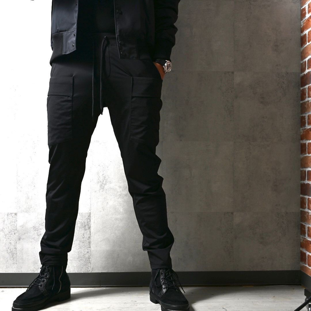 GR PT / DP1-ST-004 / ナイロンギアカーゴパンツ / ブラック (3月中旬入荷予定)