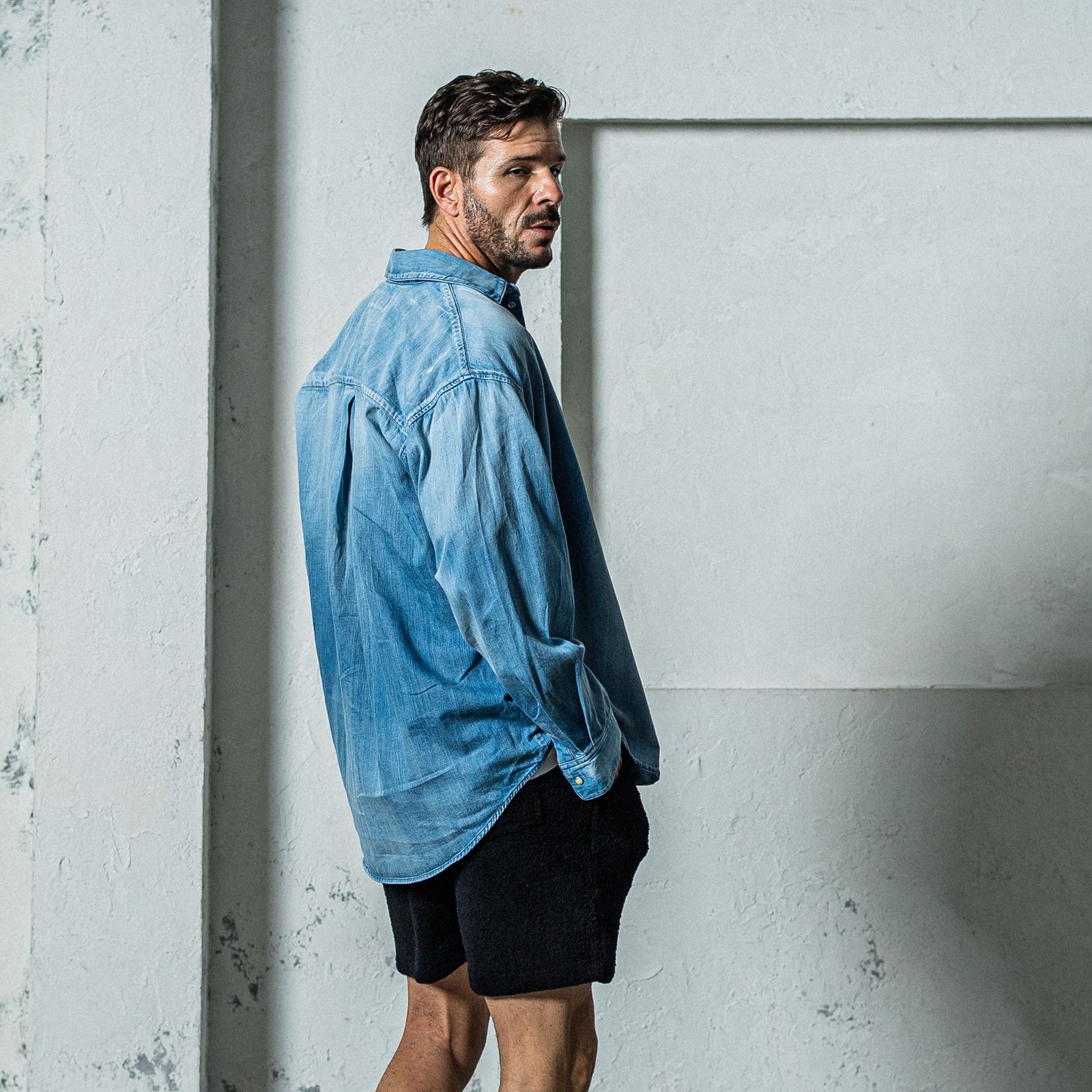 DENIM JACK SHIRTS / RC35-SH-001D / オーバーデニムシャツ / インディゴユーズド