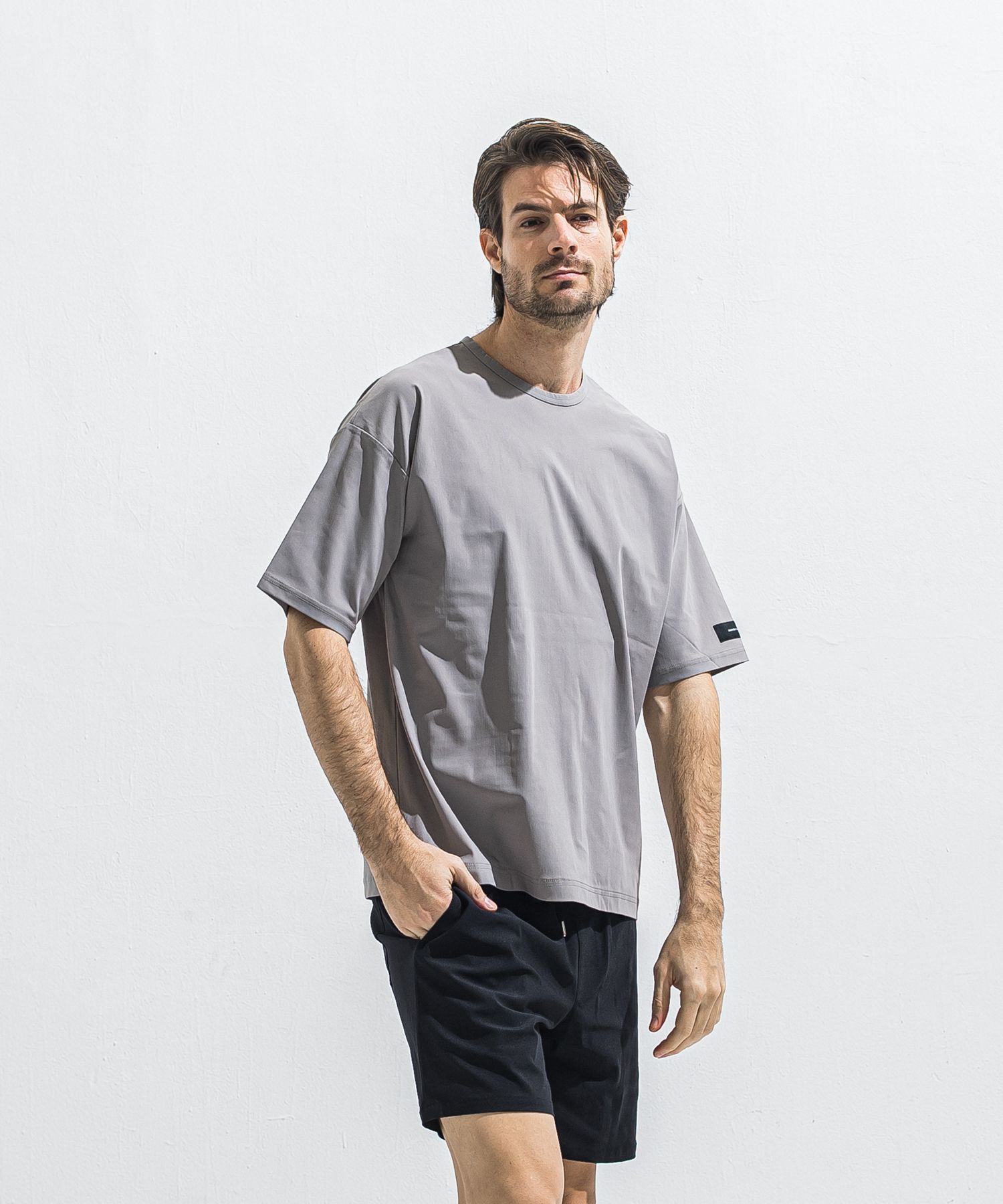 NYLON OVER T / RC40-T-003 / ナイロンビッグTシャツ / グレー (5月中旬入荷予定)