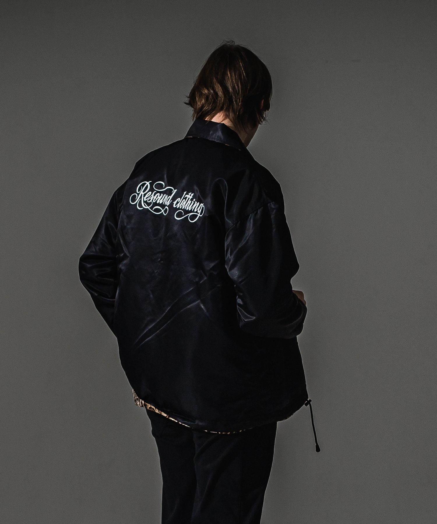 REV COACH JK / RC41-JK-010 / リバーシブルコーチジャケット / ブラック×レオパード (9月下旬入荷予定)
