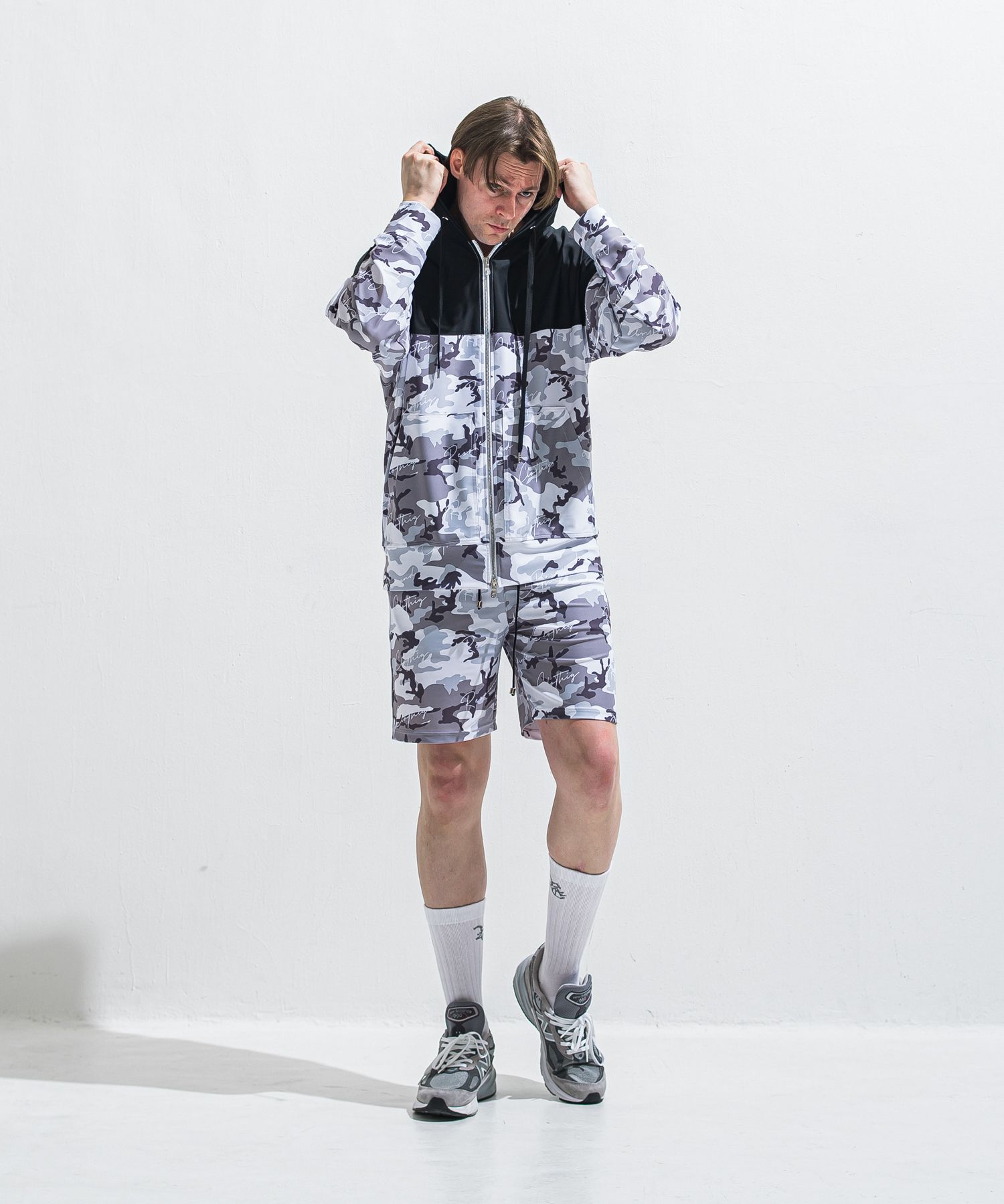 RUSH OVER ZIPUP HOODIE / RC40-C-001 / ラッシュガードパーカー / カモフラブラック (5月下旬入荷予定)