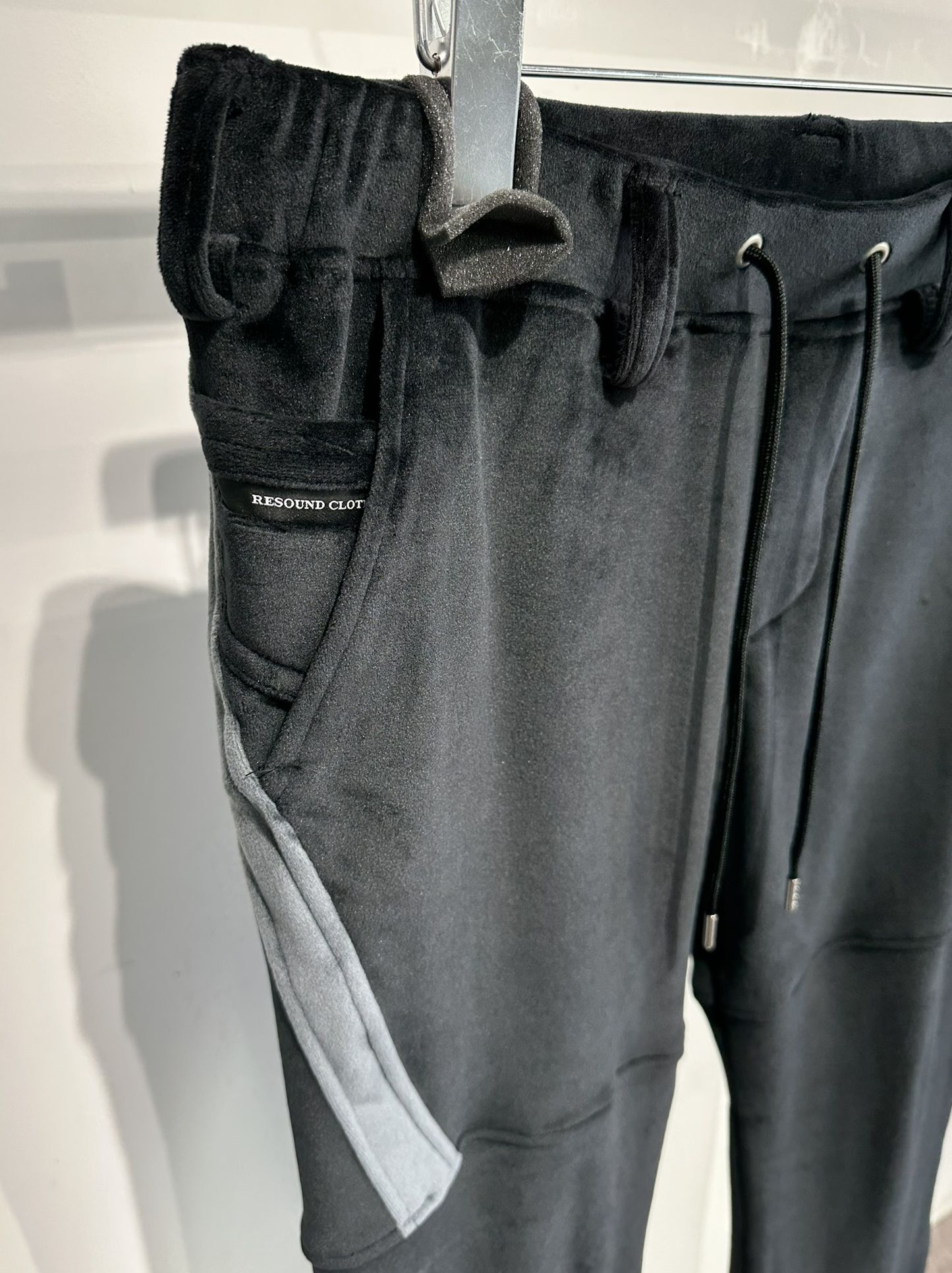 VELOURS TYLER PANTS / RC34-ST-026BH / ベロアフリースラインイージーパンツ / ブラック