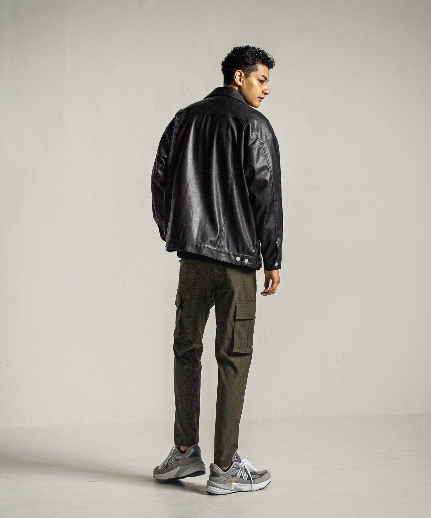 LEATHER OVER 2ND G / RC34-JK-002 / エコレザーGジャン / ブラック