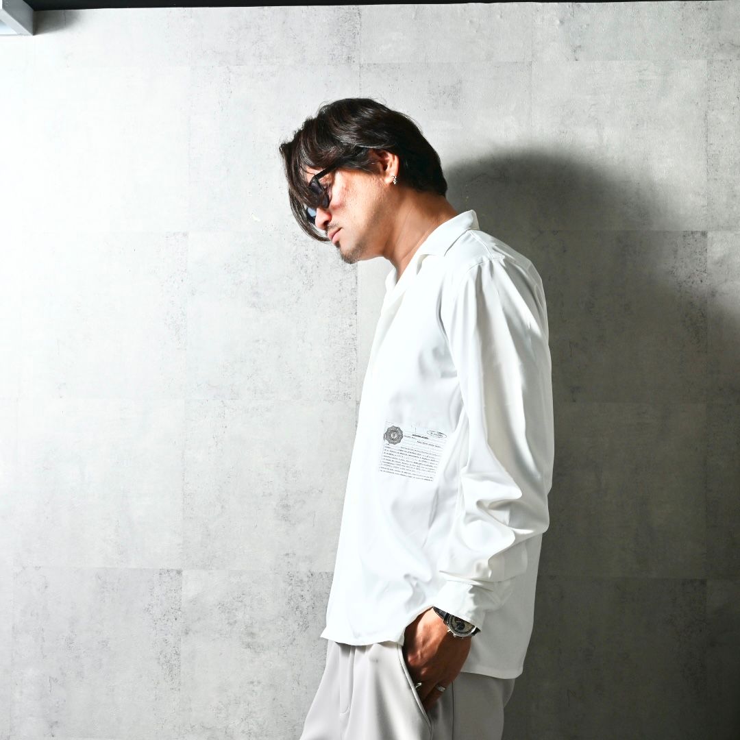 WILL SHIRTS / DP1-SH-001 / ウィルプリントオープンカラーシャツ / ホワイト (3月中旬入荷予定)
