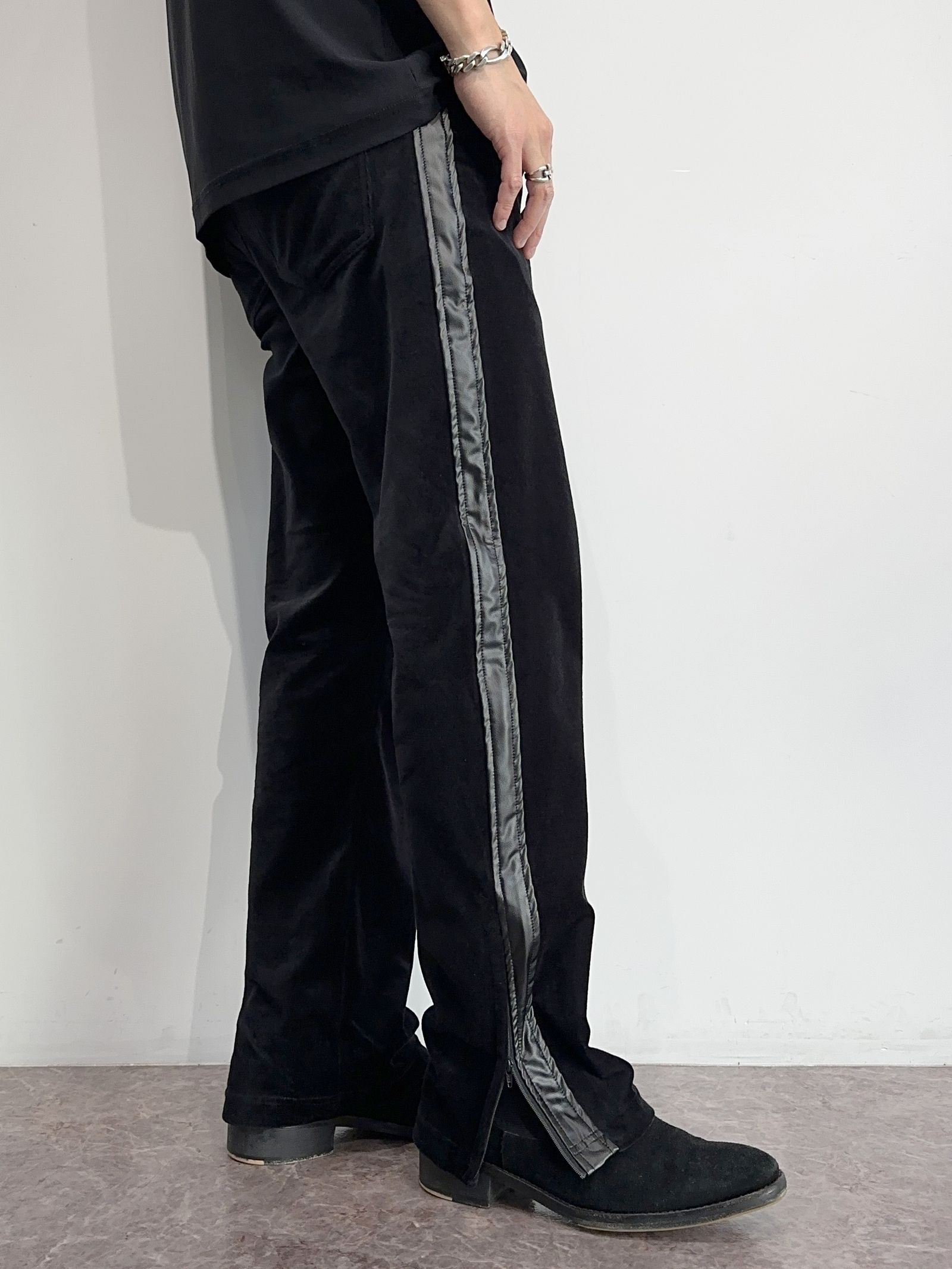 VELOUR SEMI WIDE PT / RC33-ST-008VW / ベロアラインワイドパンツ / ブラック