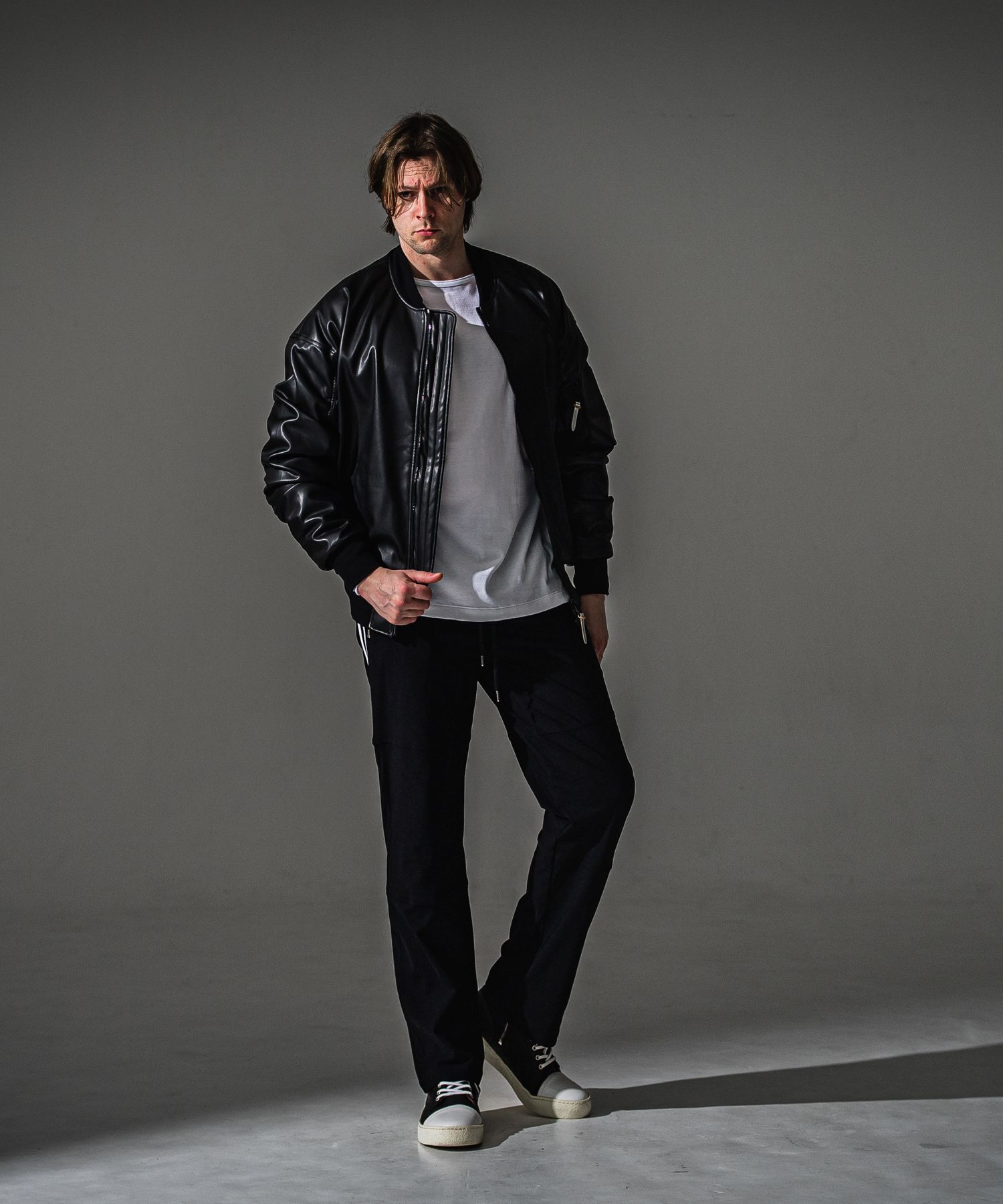 DAVID JACKET / RC41-JK-003 / MA-1 / ブラックレザー (9月下旬入荷予定)