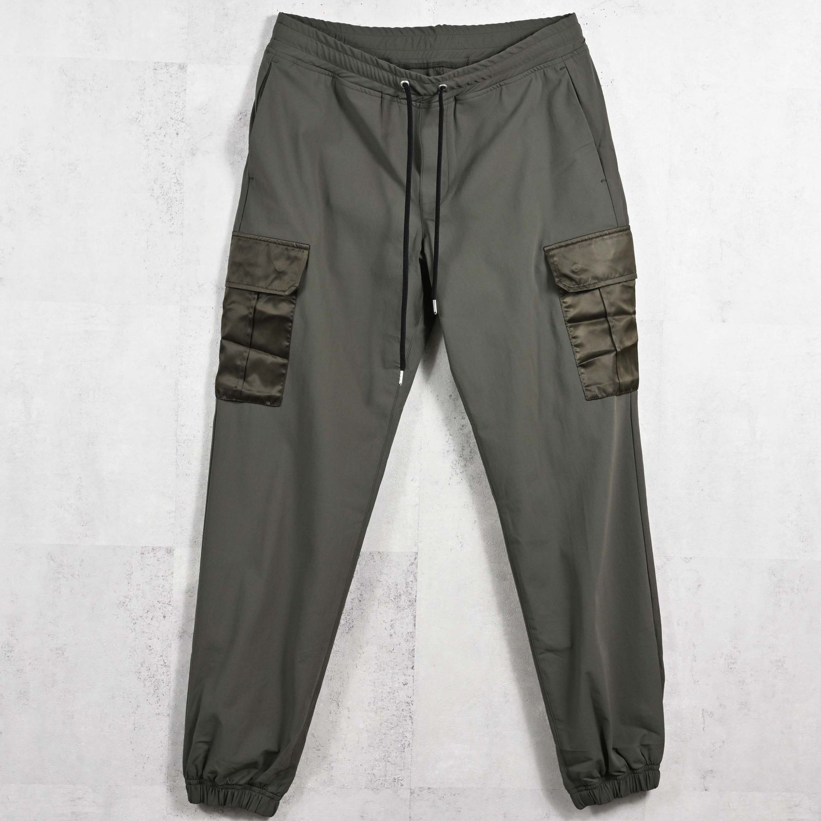 NY PT CARGO PANTS / RC39-ST-035 / ナイロン裾ゴムイージーカーゴパンツ / カーキ (2月中旬入荷予定)