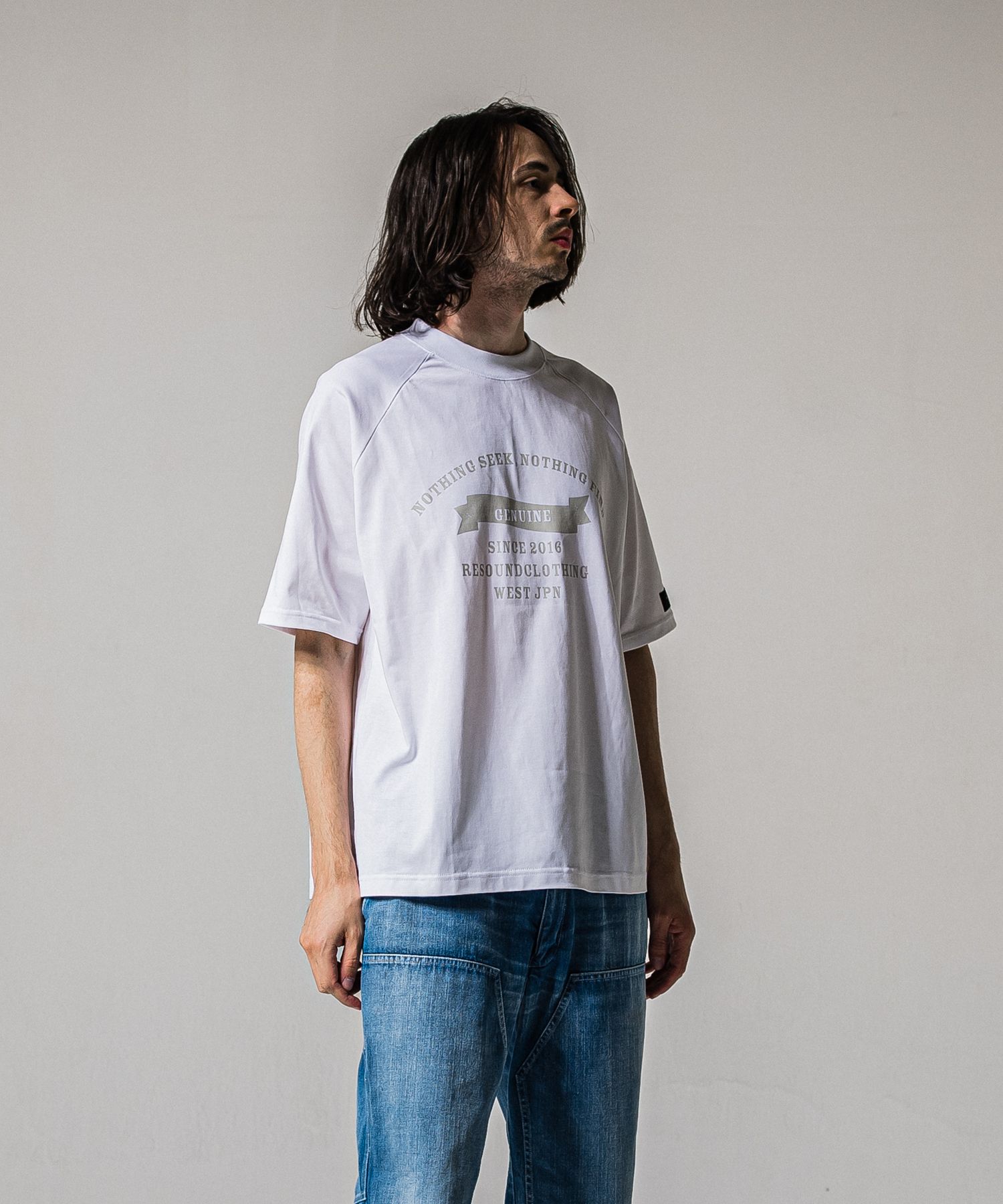 COLLEGE RAGLAN OVER TEE / RC39-T-002 / カレッジロゴラグランビッグTシャツ / ホワイト (4月上旬入荷予定)