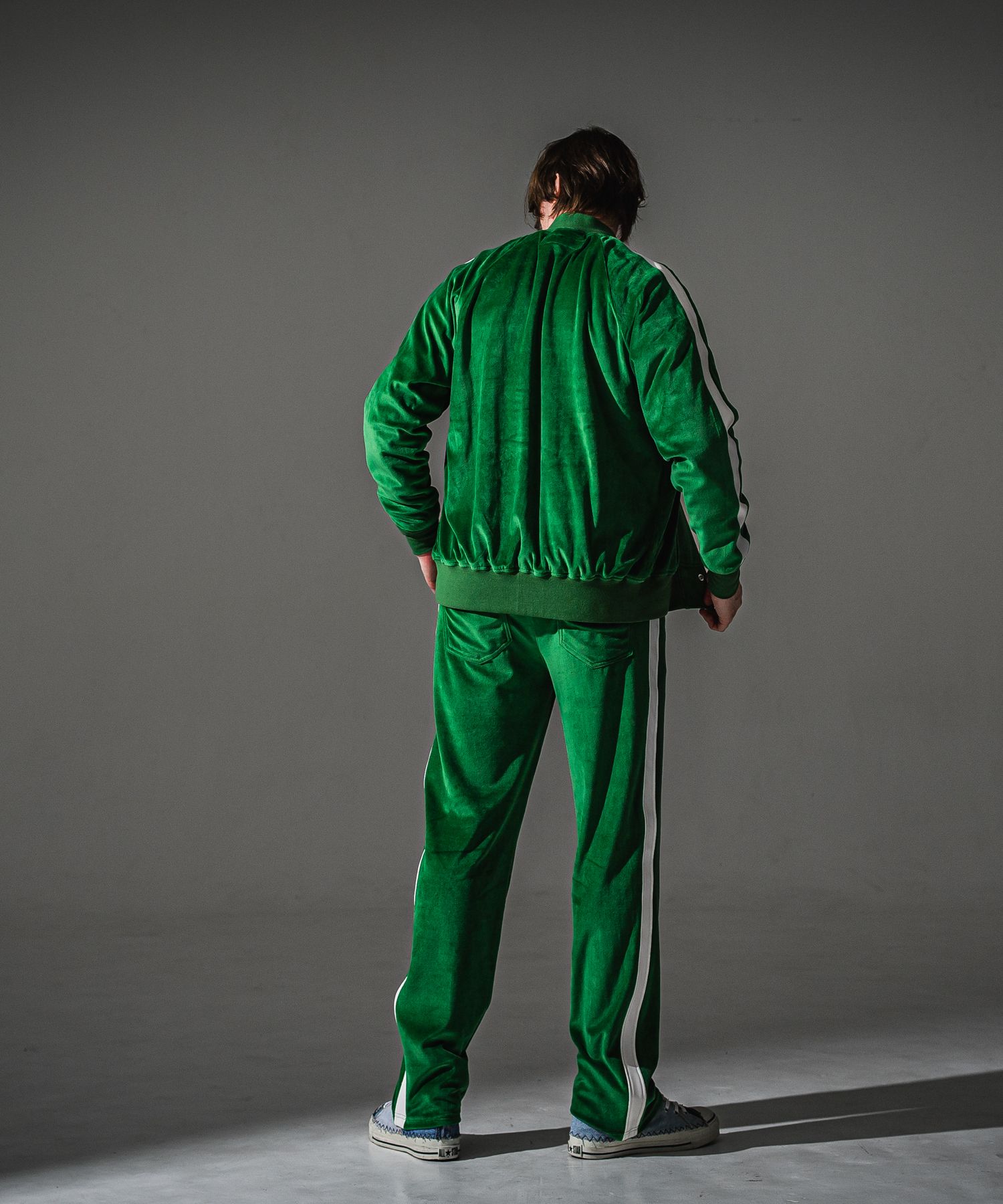 VELOURS VARSITY / RC41-C-005 / ベロアトラックスタジャン / グリーン (9月中旬入荷予定)