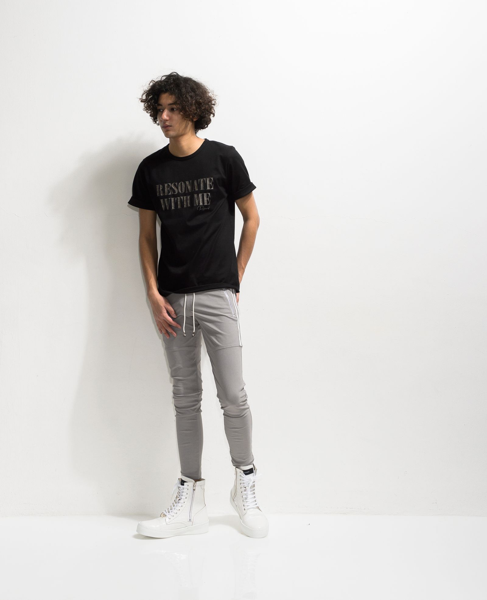 MESSAGE CHEST ROLL UP JERSEY TEE / RC20-T-003 / バックプリントTシャツ ※