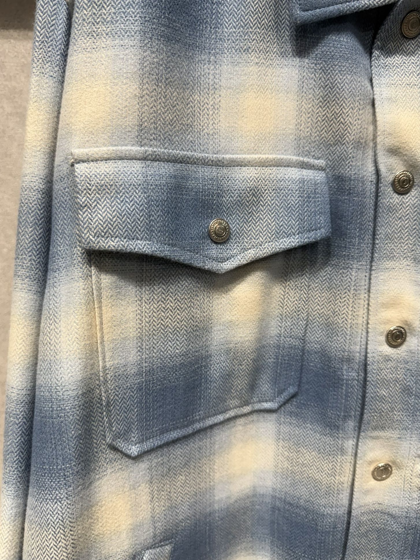 FLANNEL CHECK JK / RC41-JK-006 / フランネルチェックCPOジャケット / サックスブルー