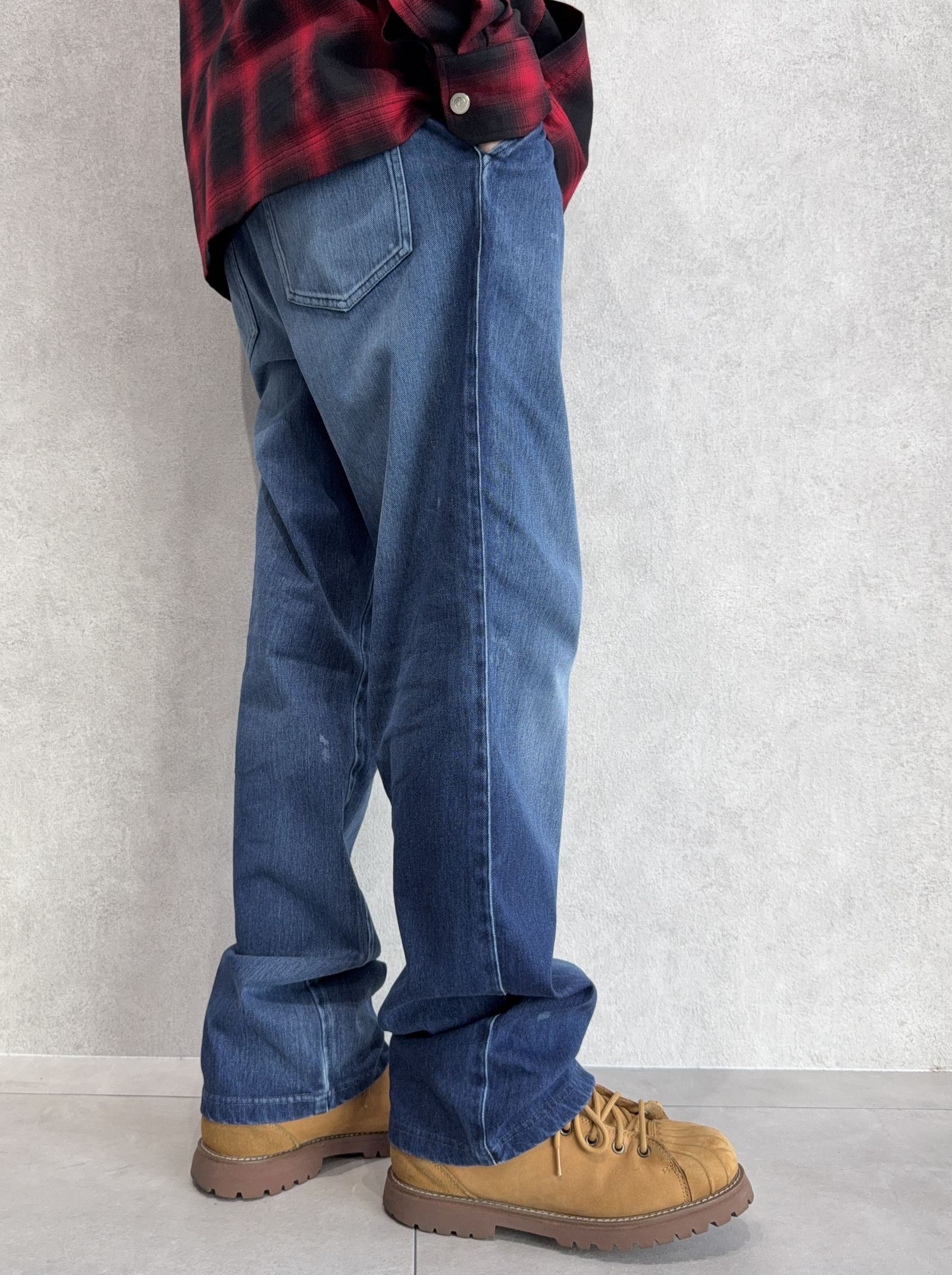 DENIM JERSEY WIDE PT / RC39-ST-016WTD / ライトオンスデニムジャージ ワイドパンツ / ダークインディゴ