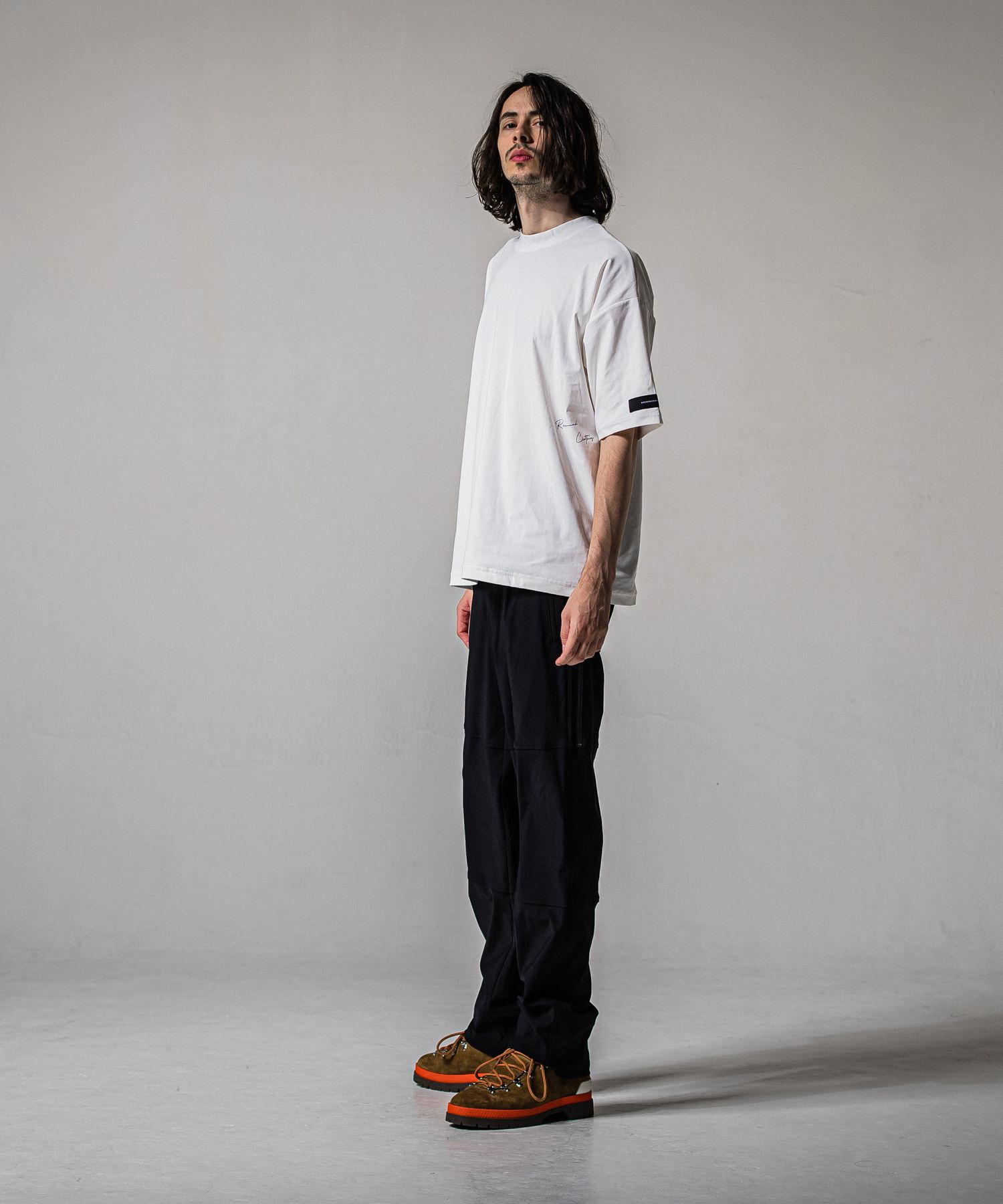 JOHNSON LINE WIDE PANTS / RC39-ST-009WT / ジョンソンラインワイドタックパンツ / ブラック×ブラック (1月下旬入荷予定)