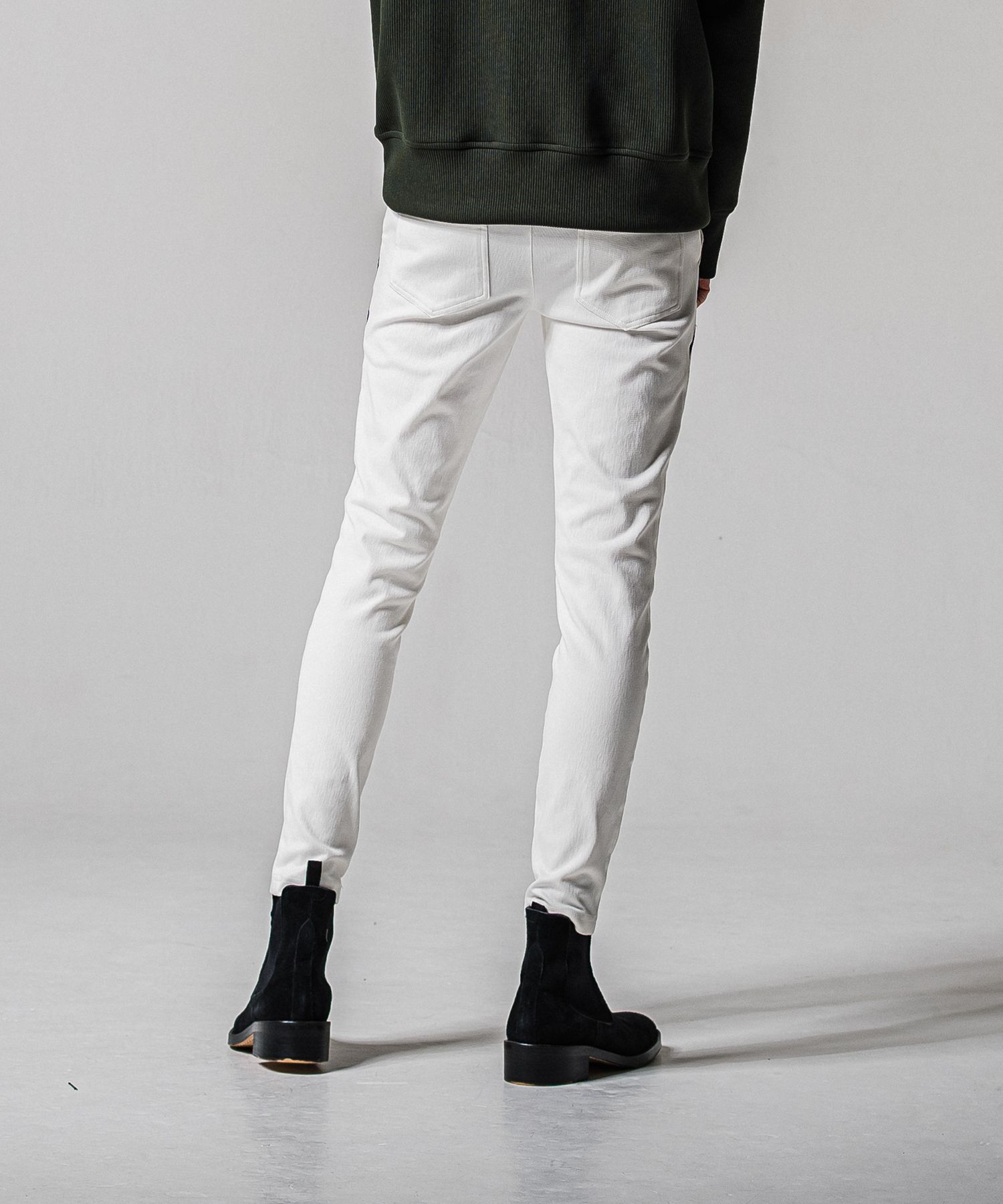 EX DENIM JERSEY EDGE PT / RC39-ST-014D / デニムジャージラインパンツ / ホワイト (2月上旬入荷予定)