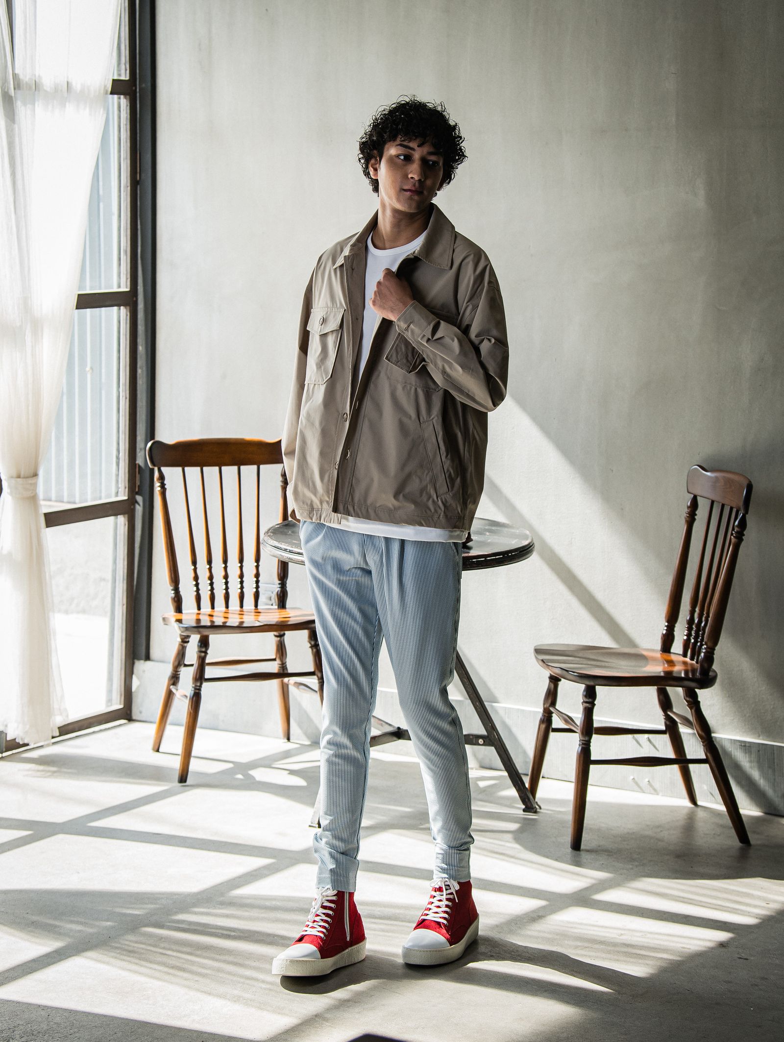 RESOUND CLOTHING - CHRIS EASY TUCK PANTS / RC31-ST-016T / シア