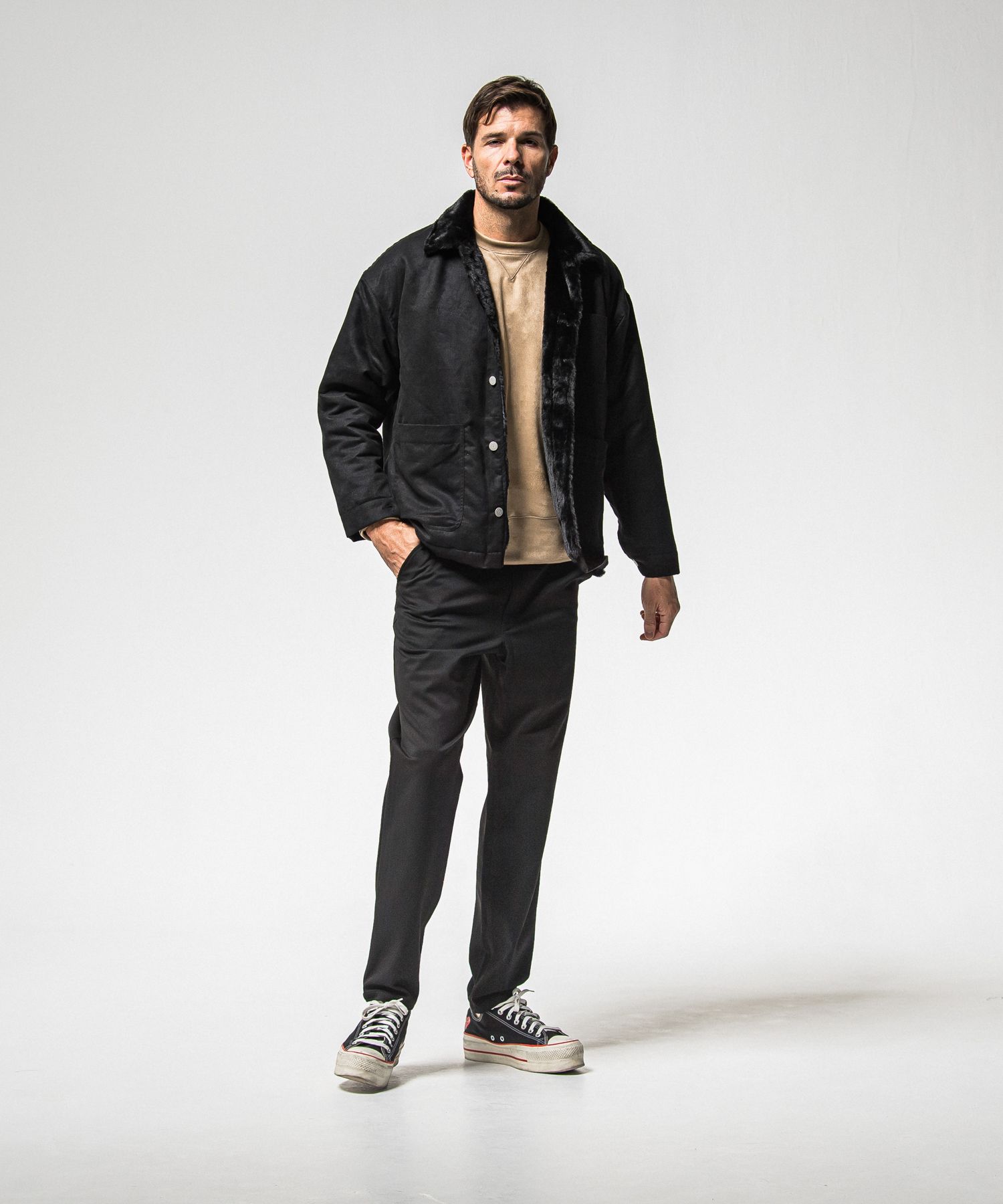SUEDE DROP TRAINER / RC38-C-005 / スエードトレーナー / ブラウン (1月上旬入荷予定)