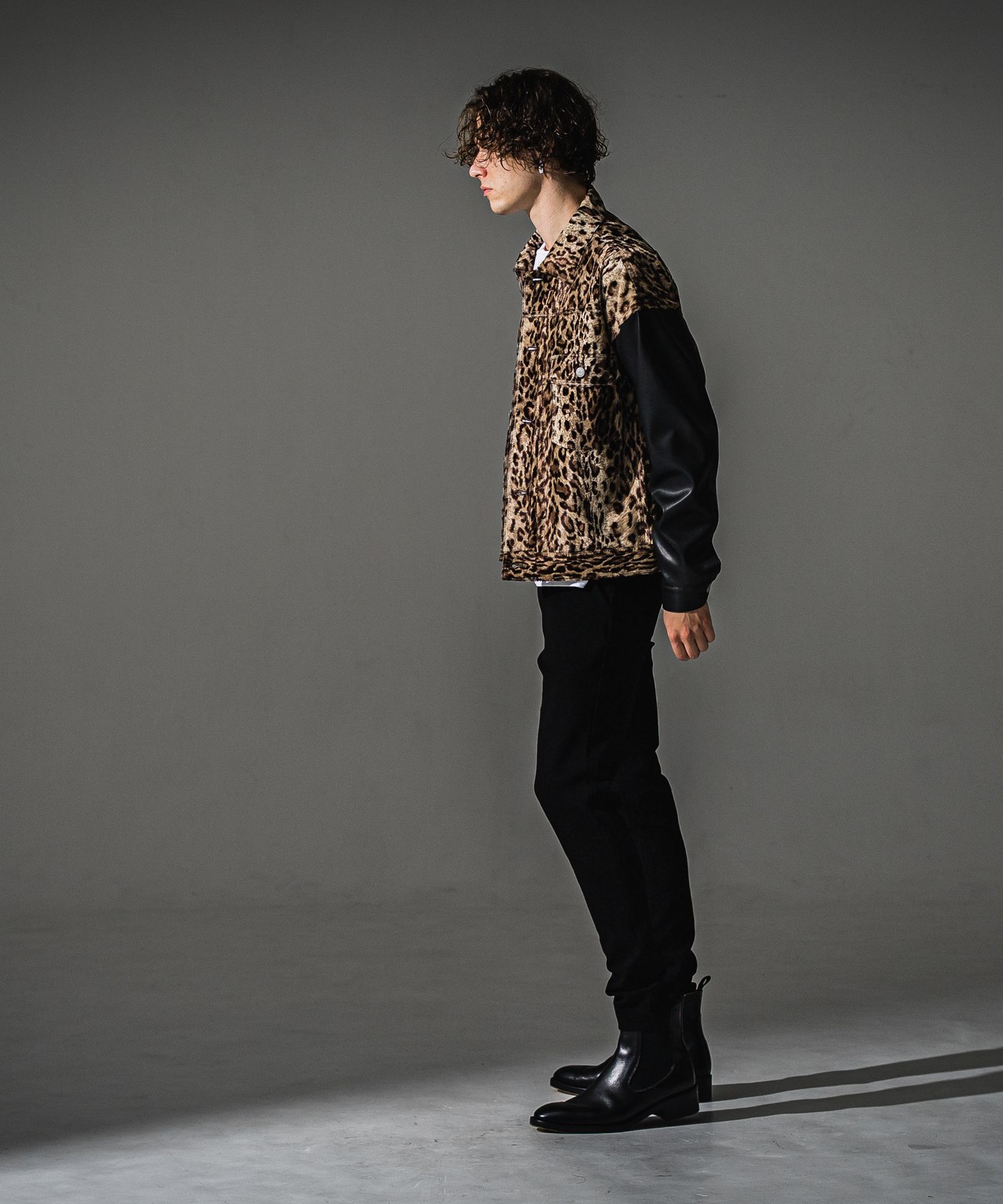 LEATHER 2ND G / RC41-JK-007 / エコレザー2ND型Gジャン / レオパード (9月下旬入荷予定)