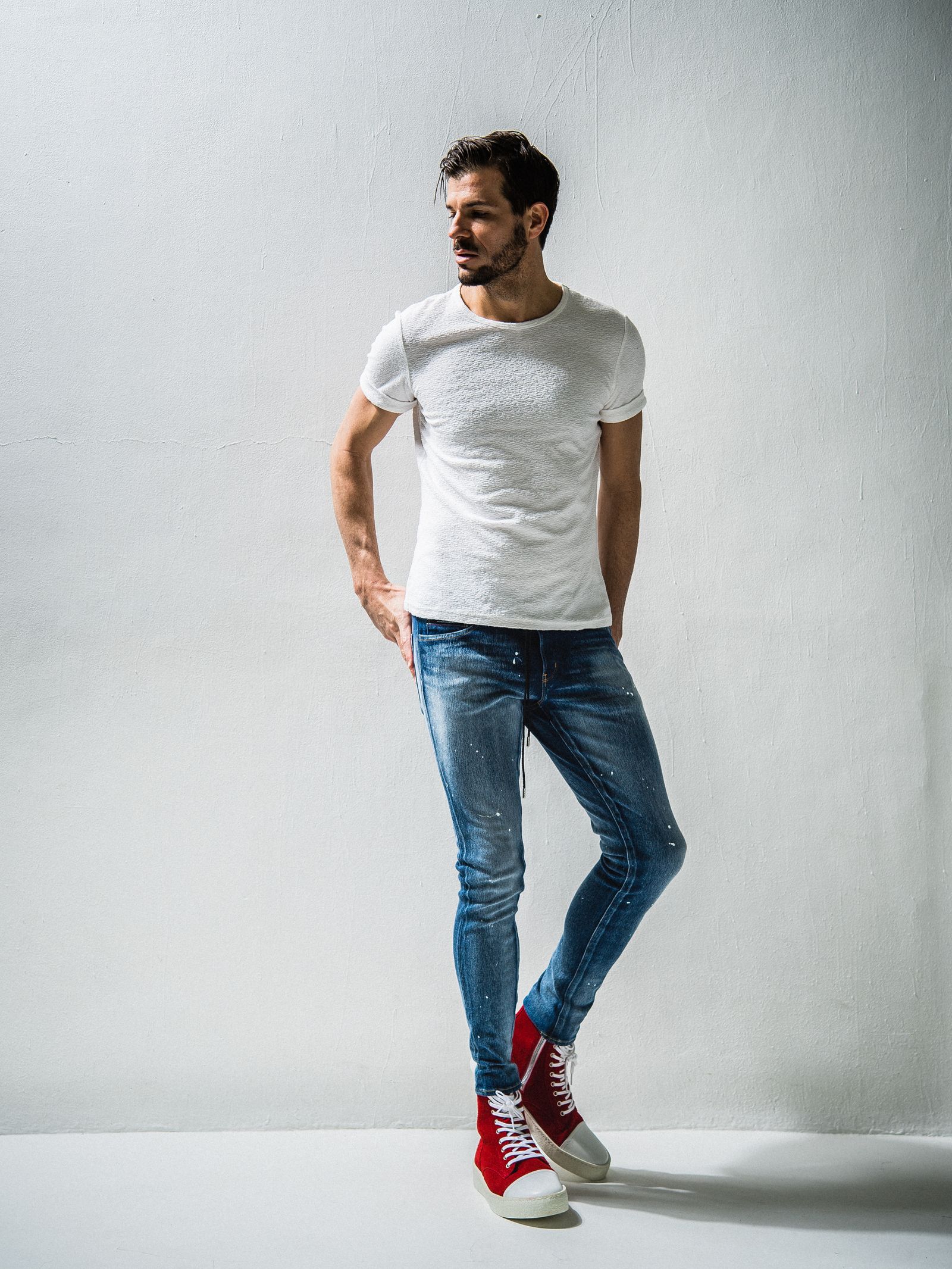 BLIND DENIM JERSEY / RC24-ST-019 / デニムジャージスキニーパンツ