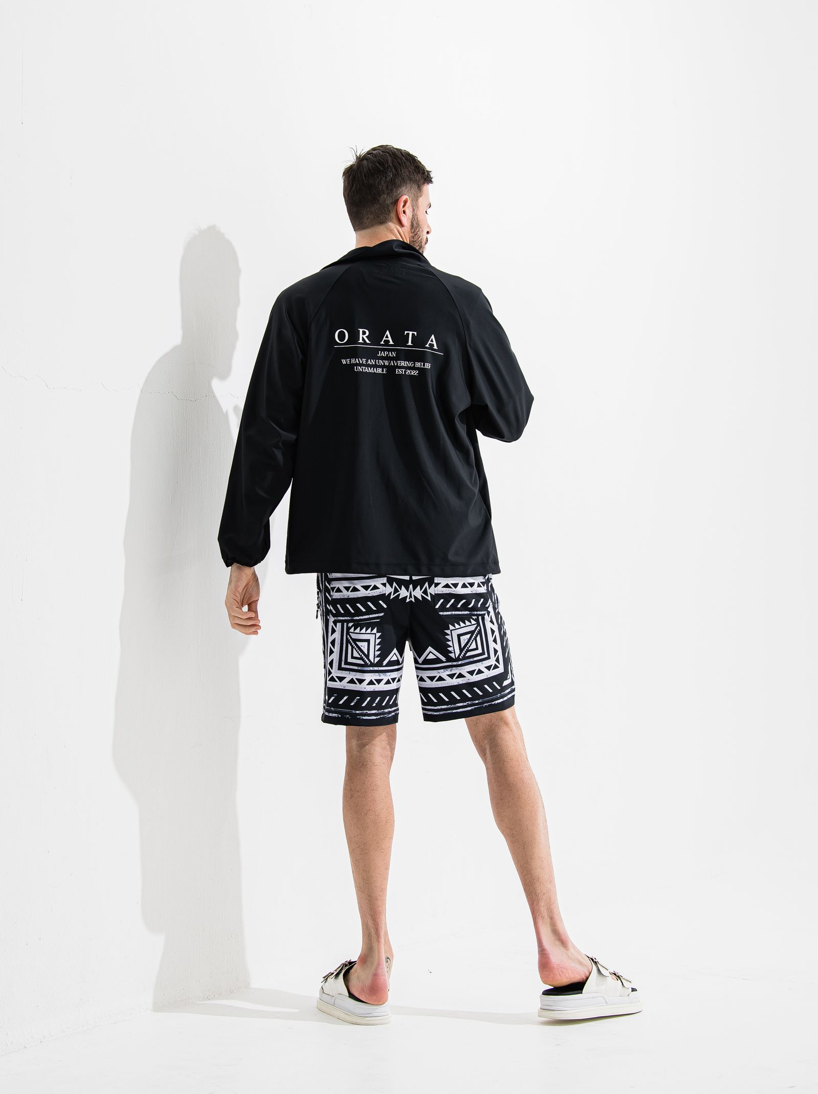 RUSH SHORTS / OR2-HP-002  / ラッシュガードハーフパンツ / ネイティヴブラック (6月中旬入荷予定)