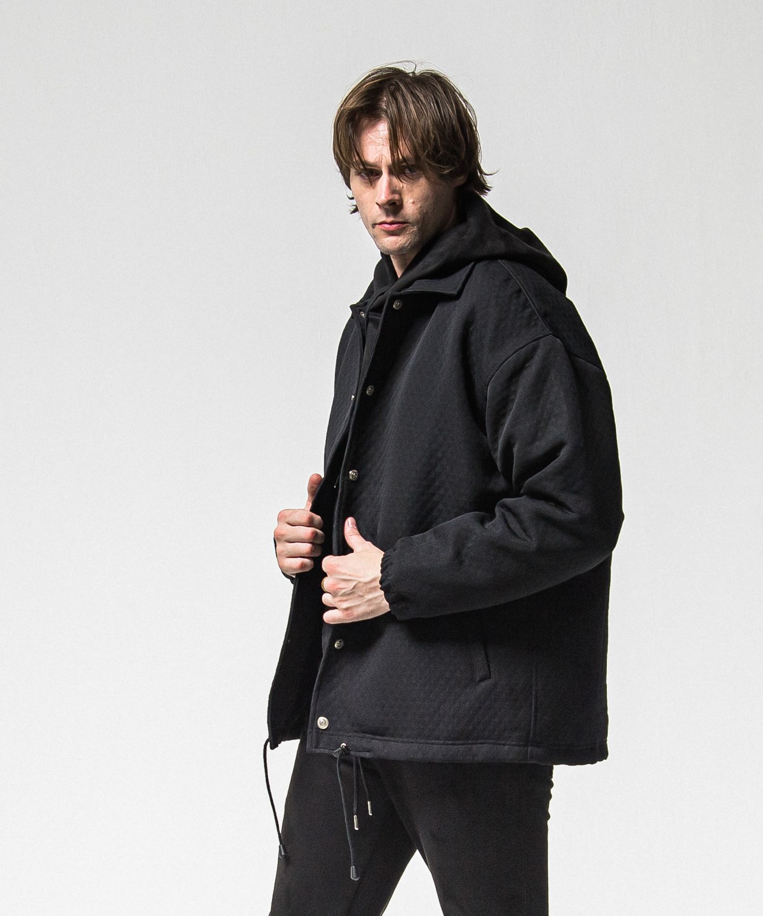 FUR COACH JK / RC38-JK-005 / キルティングファーコーチジャケット / ブラック (11月中旬入荷予定)