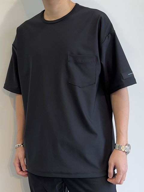 TRICOT POCKET TEE / RC31-T-004 / ジャージポケットビッグTシャツ / ブラック