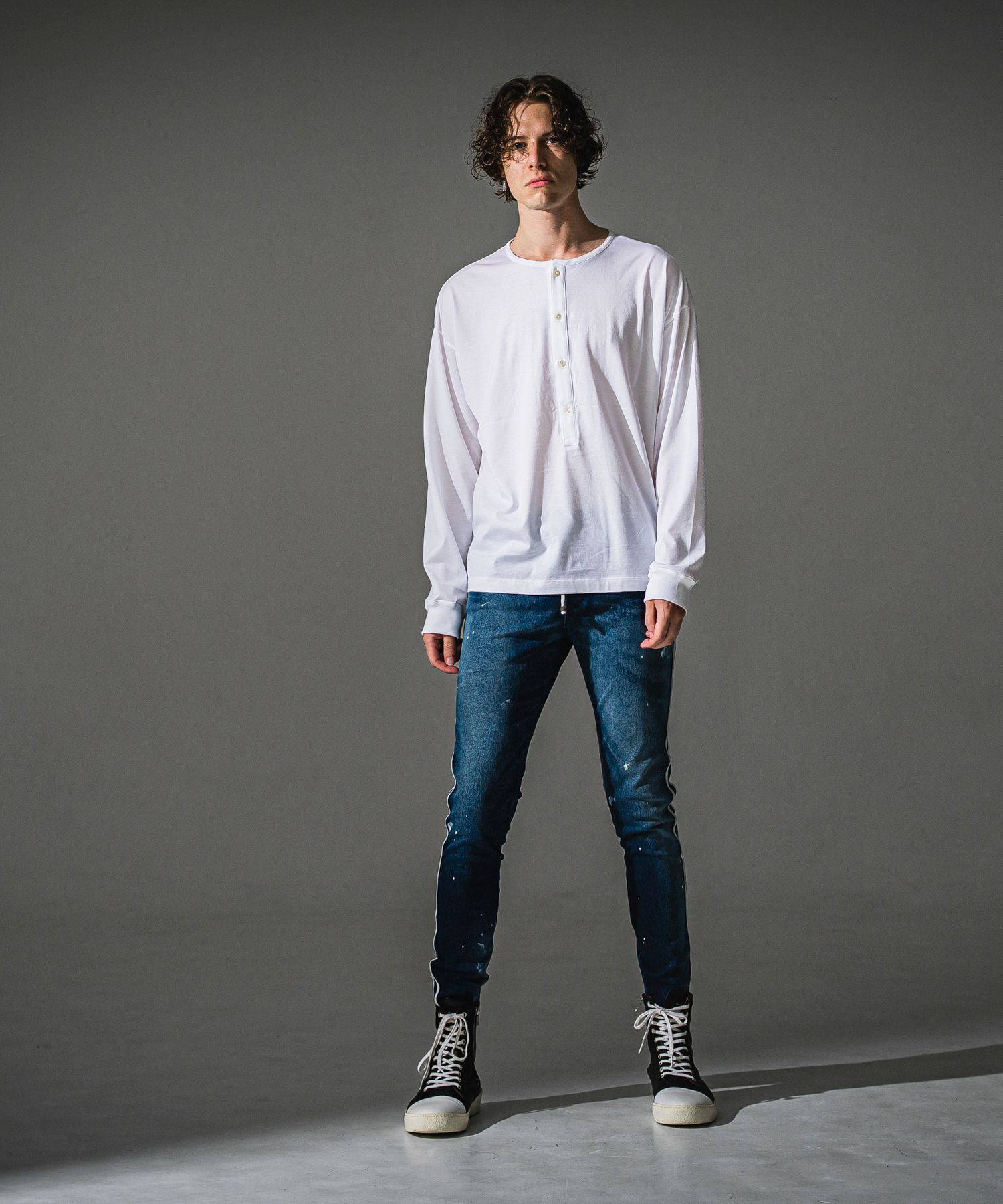 EX DENIM JERSEY BLIND LINE PT / RC41-ST-008D / デニムジャージラインパンツ / ダークインディゴ (9月上旬入荷予定)