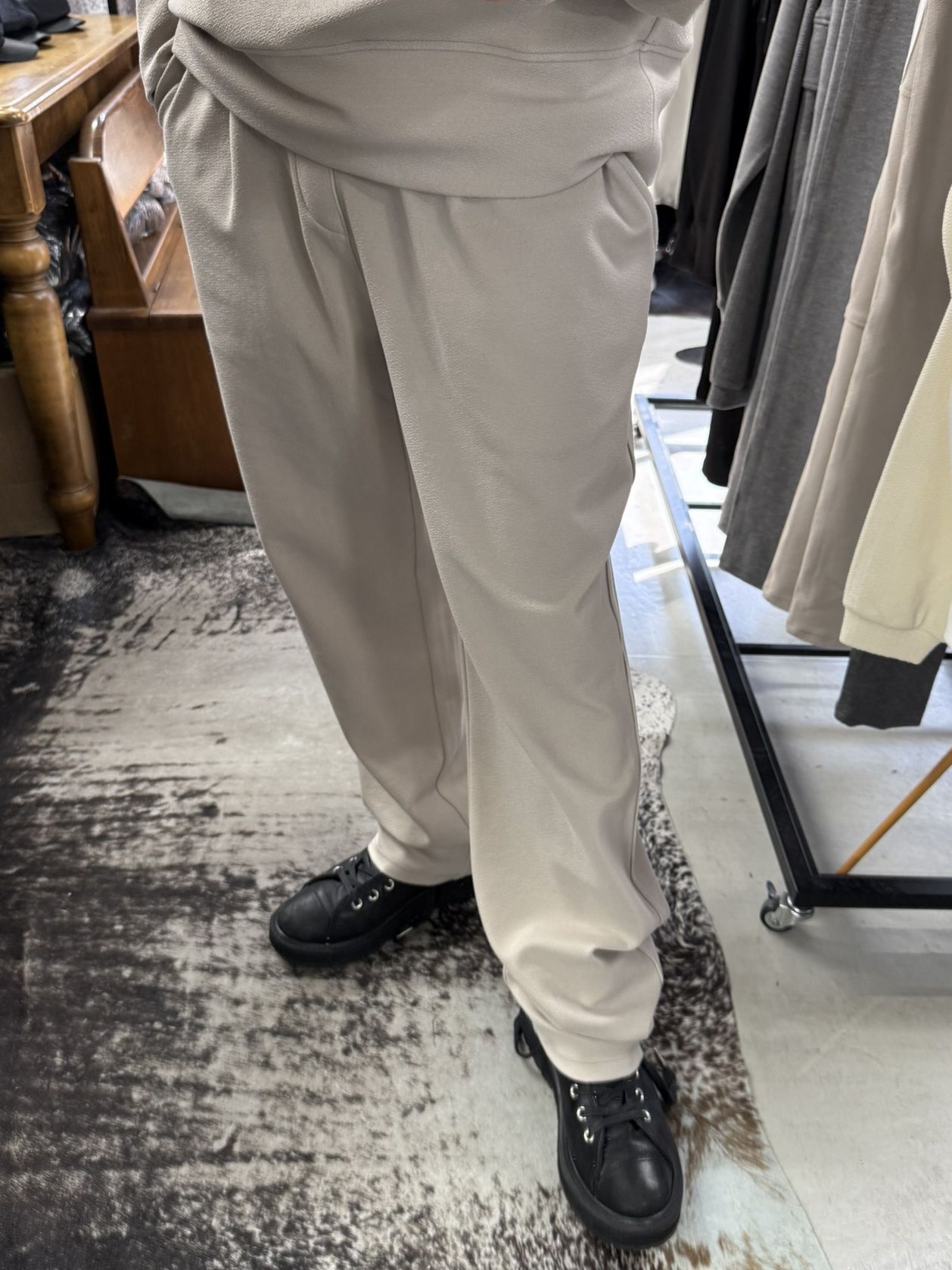 SEMI WIDE TUCK PANTS / RC41-ST-016WT / セミワイドタックパンツ / ブリスターベージュ (7月下旬入荷予定)