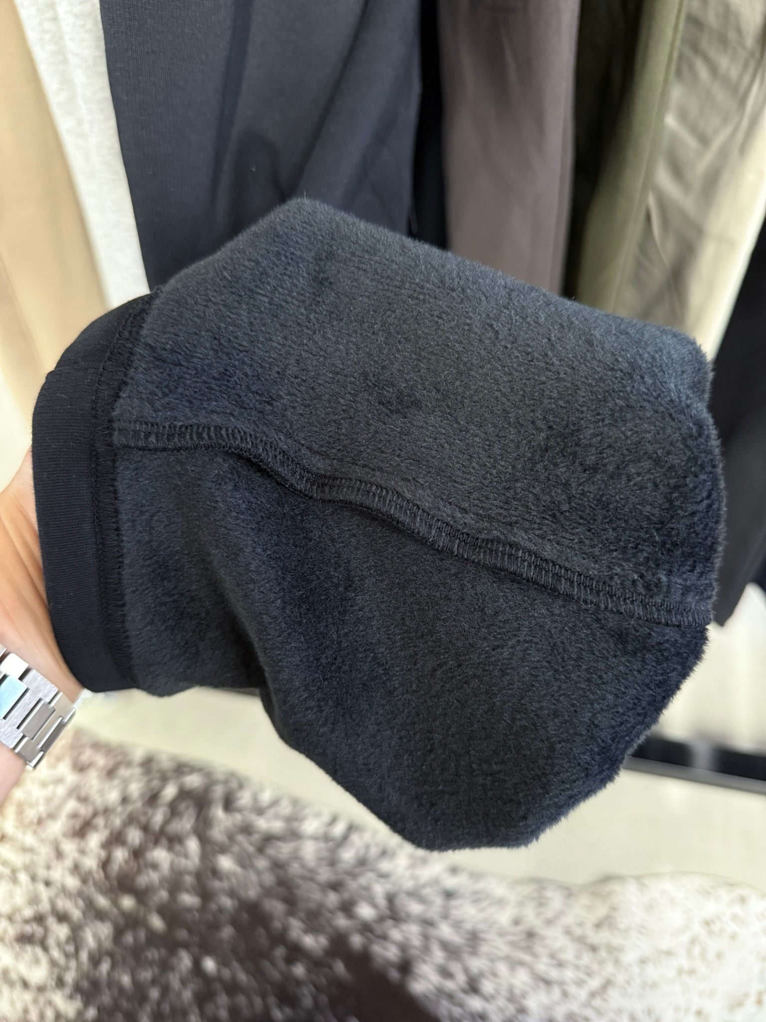 VELOURS FLEECE WIDE TUCK PANTS / RC38-ST-016HWT / 裏起毛スウェットワイドタックパンツ / ブラック (11月中旬入荷予定)