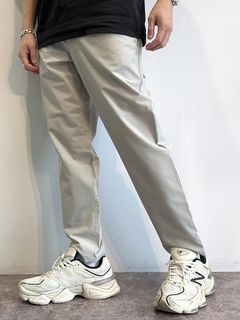 PAT WIDE EASY PANTS / RC32-ST-036 / ベルト付きテーパードワイドパンツ / ベージュ