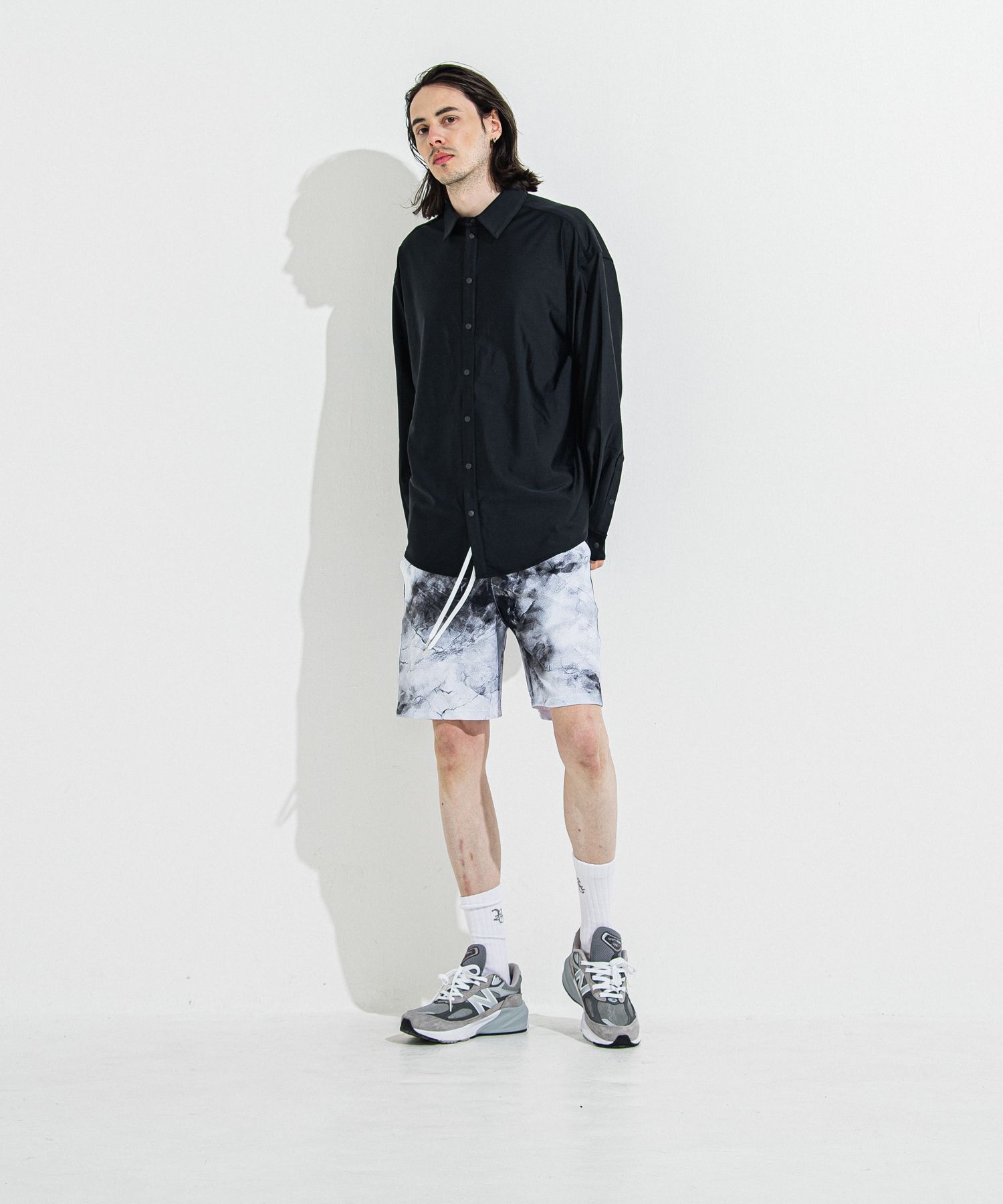 RUSH JACK SHIRTS / RC36-SH-001 / オーバーサイズラッシュガードシャツ / ブラック