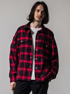 50S CHECK JK / RC39-JK-007C / チェックシャツジャケット / レッド (2月中旬入荷予定)